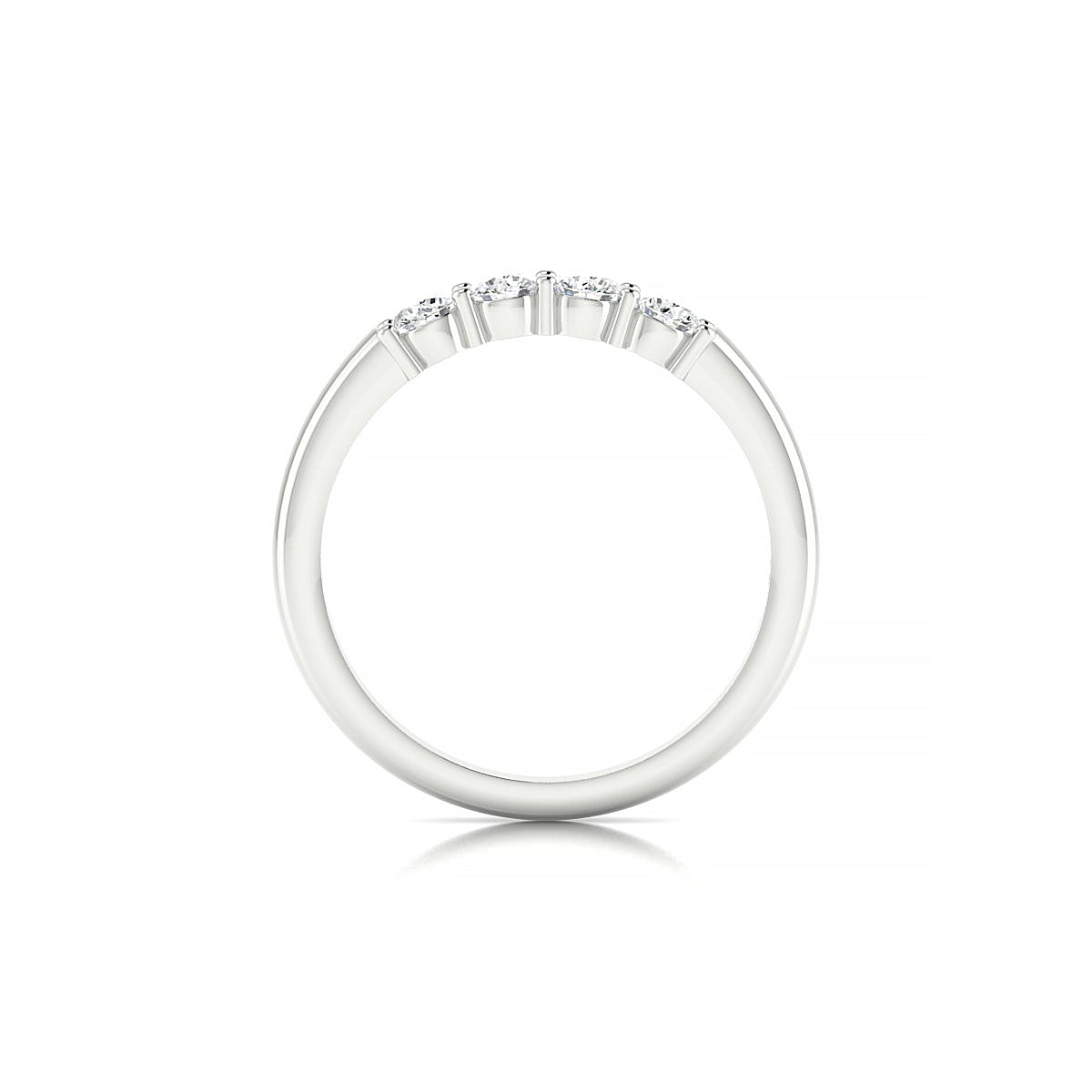 Passion | 18k White Gold 3 mm Round Diamond Ring