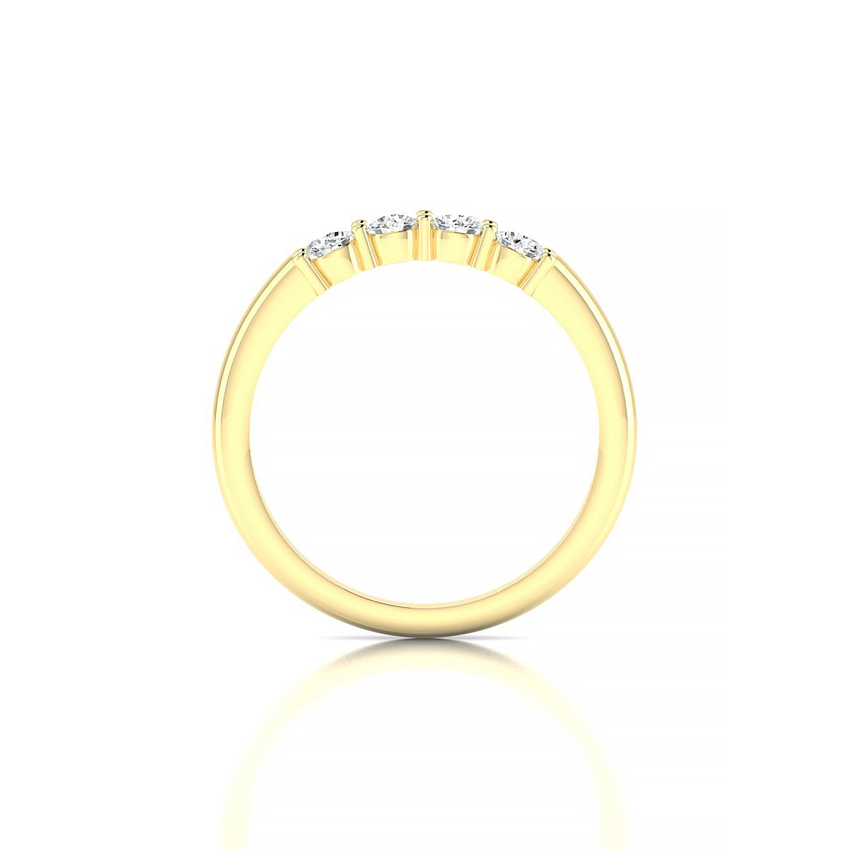 Passion | 18k Yellow Gold 3 mm Round Diamond Ring