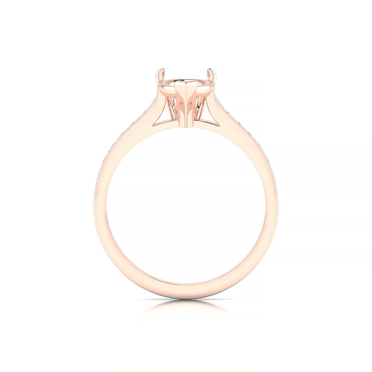 Perpetual Pear 2-2.99 ct | 18k Rose Gold Side Stones Ring