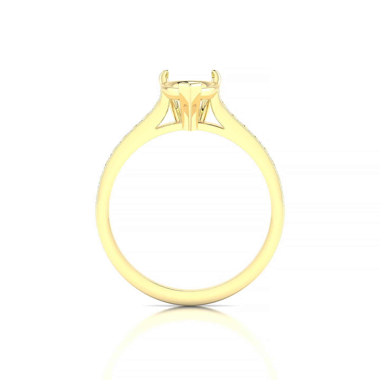 Perpetual Pear 2-2.99 ct | 18k Yellow Gold Side Stones Ring