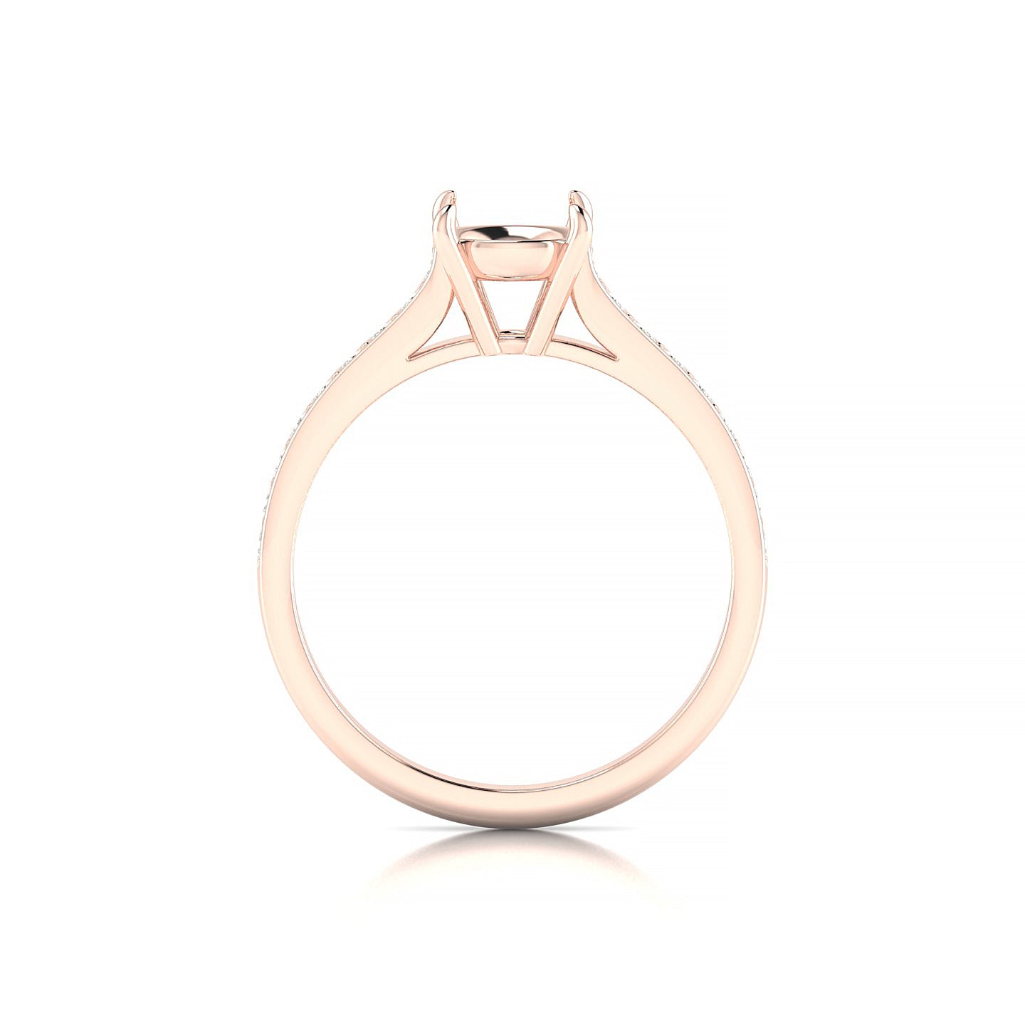 Perpetual Round 2-2.99 ct | 18k Rose Gold Side Stones Ring
