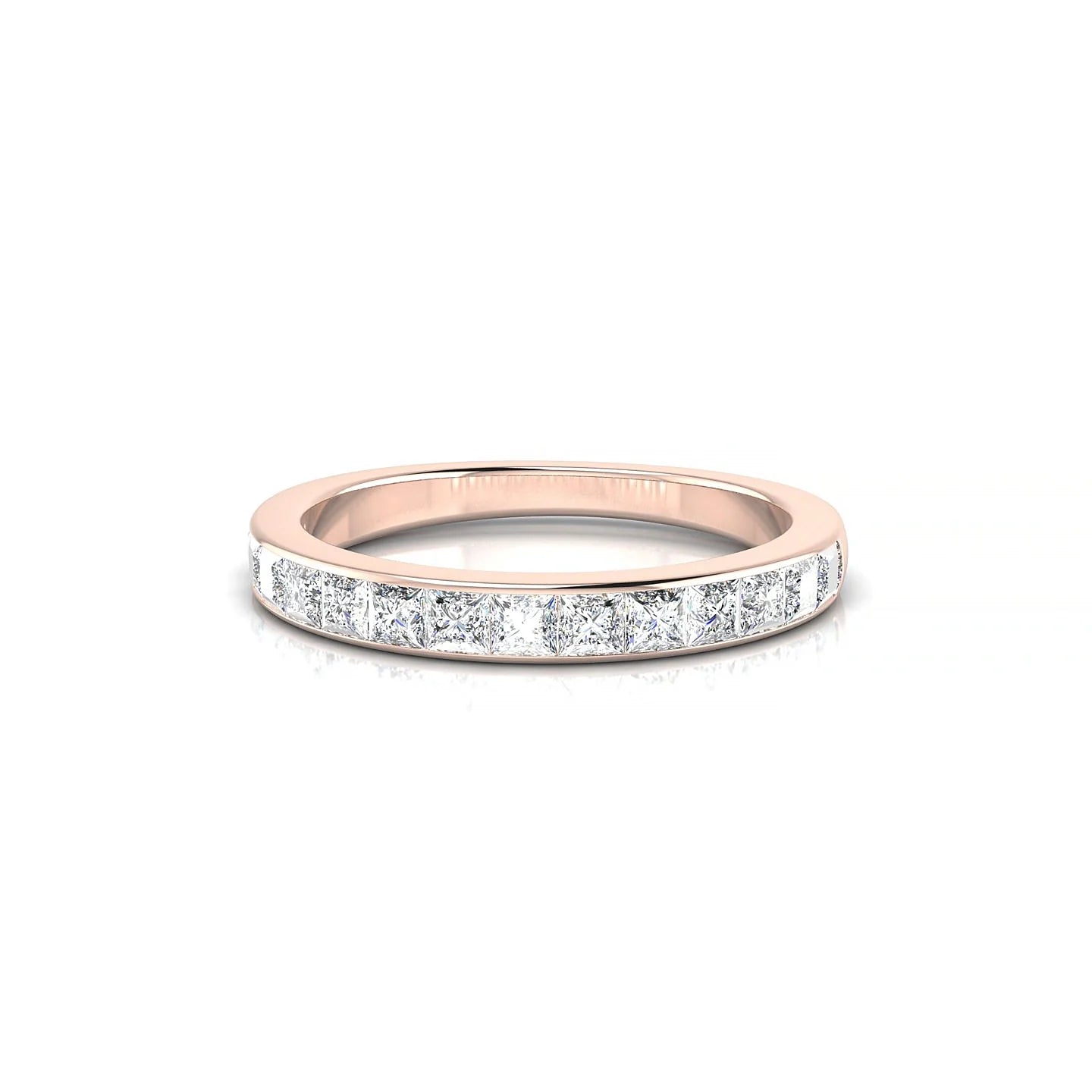 Poise | 18k Rose Gold 2 mm Princess Diamond Ring