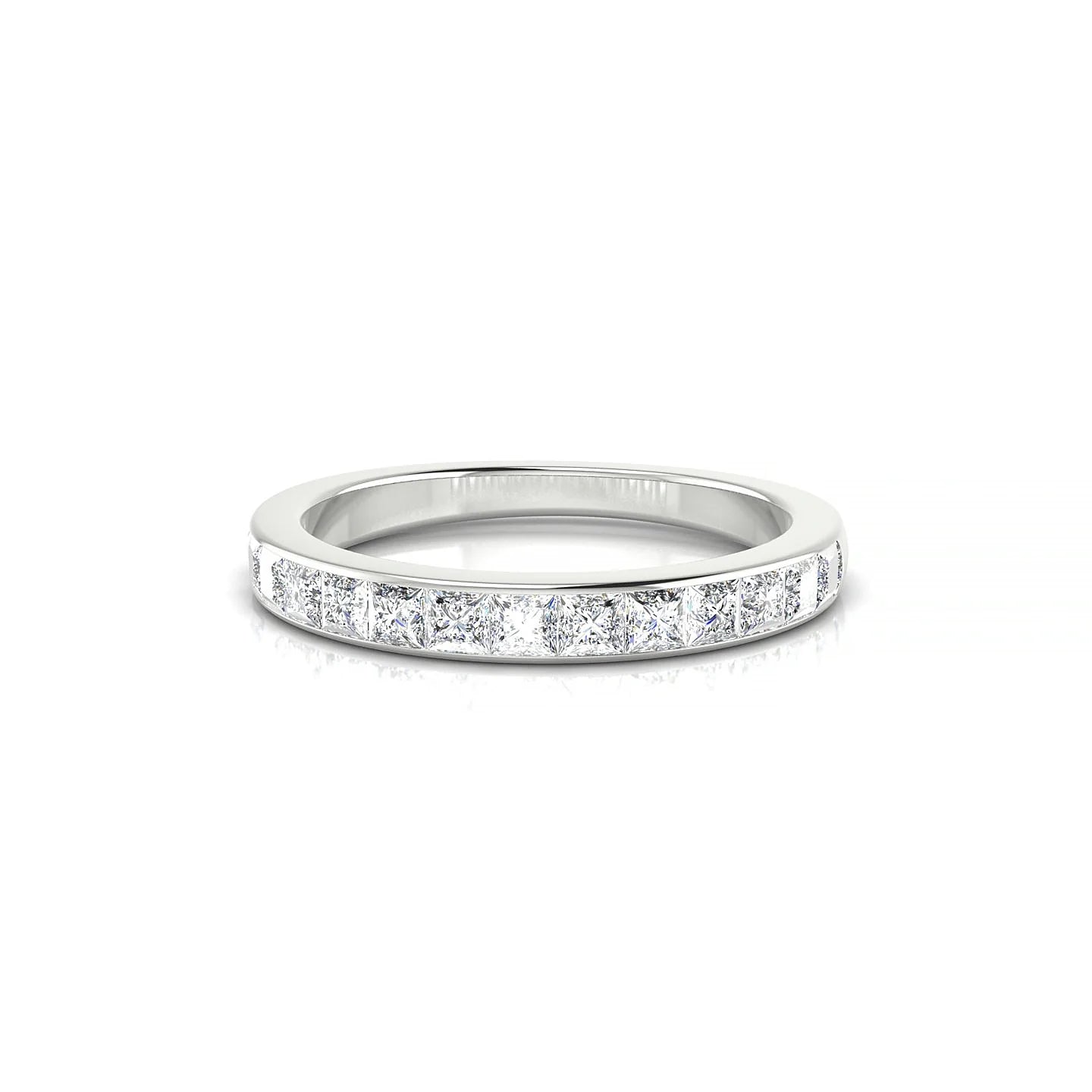 Poise | 18k White Gold 2 mm Princess Diamond Ring