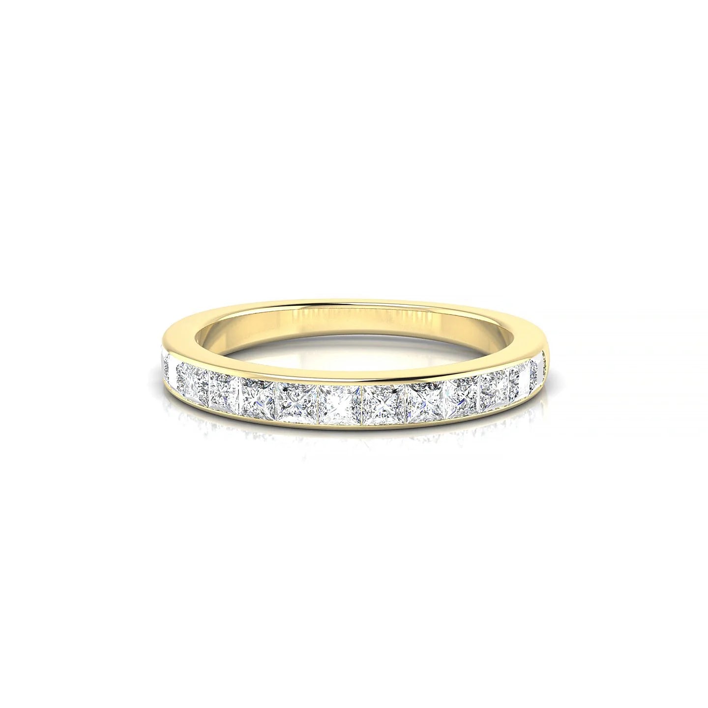 Poise | 18k Yellow Gold 2 mm Princess Diamond Ring