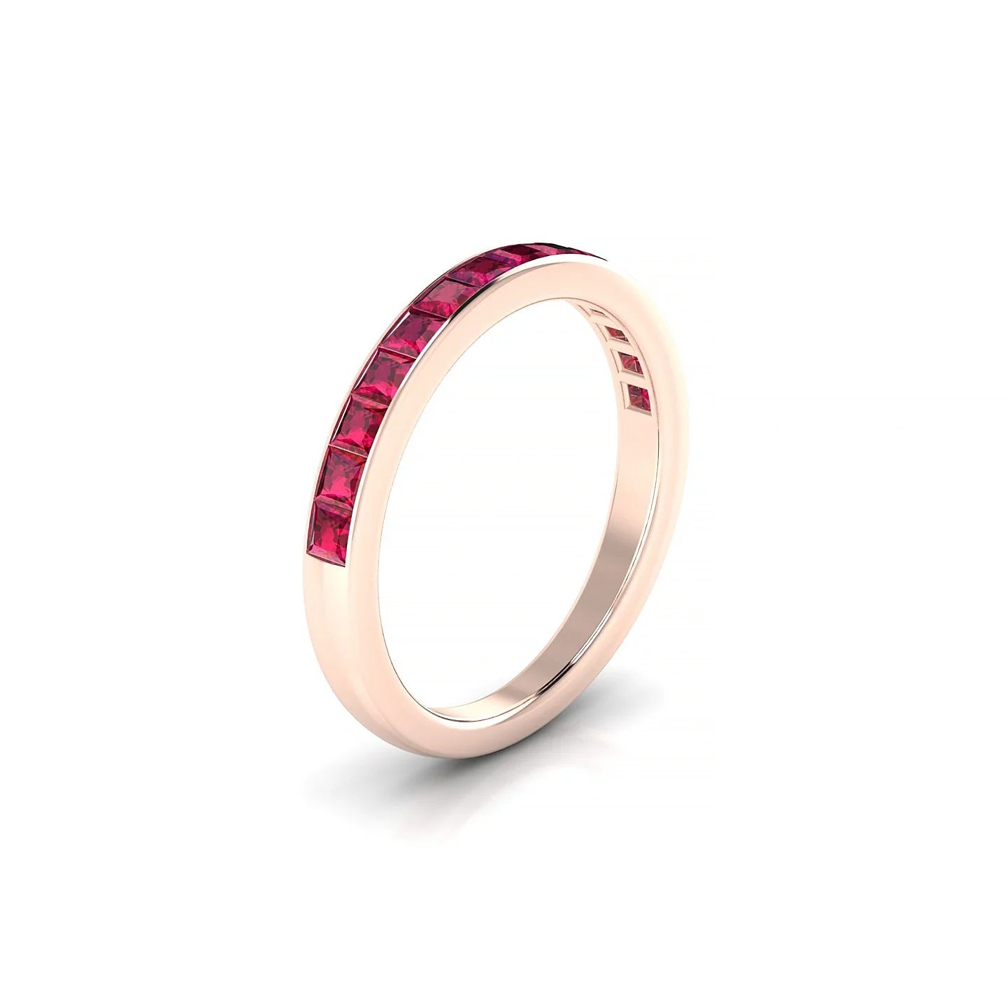 Poise | 18k Rose Gold 2 mm Princess Ruby Ring