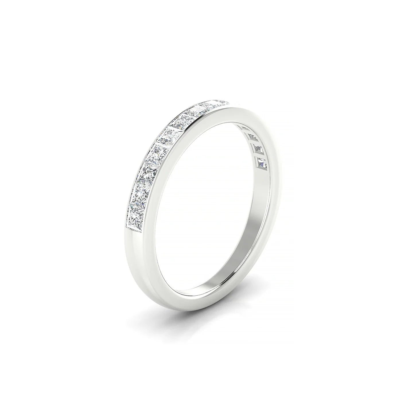 Poise | 18k White Gold 2 mm Princess Diamond Ring