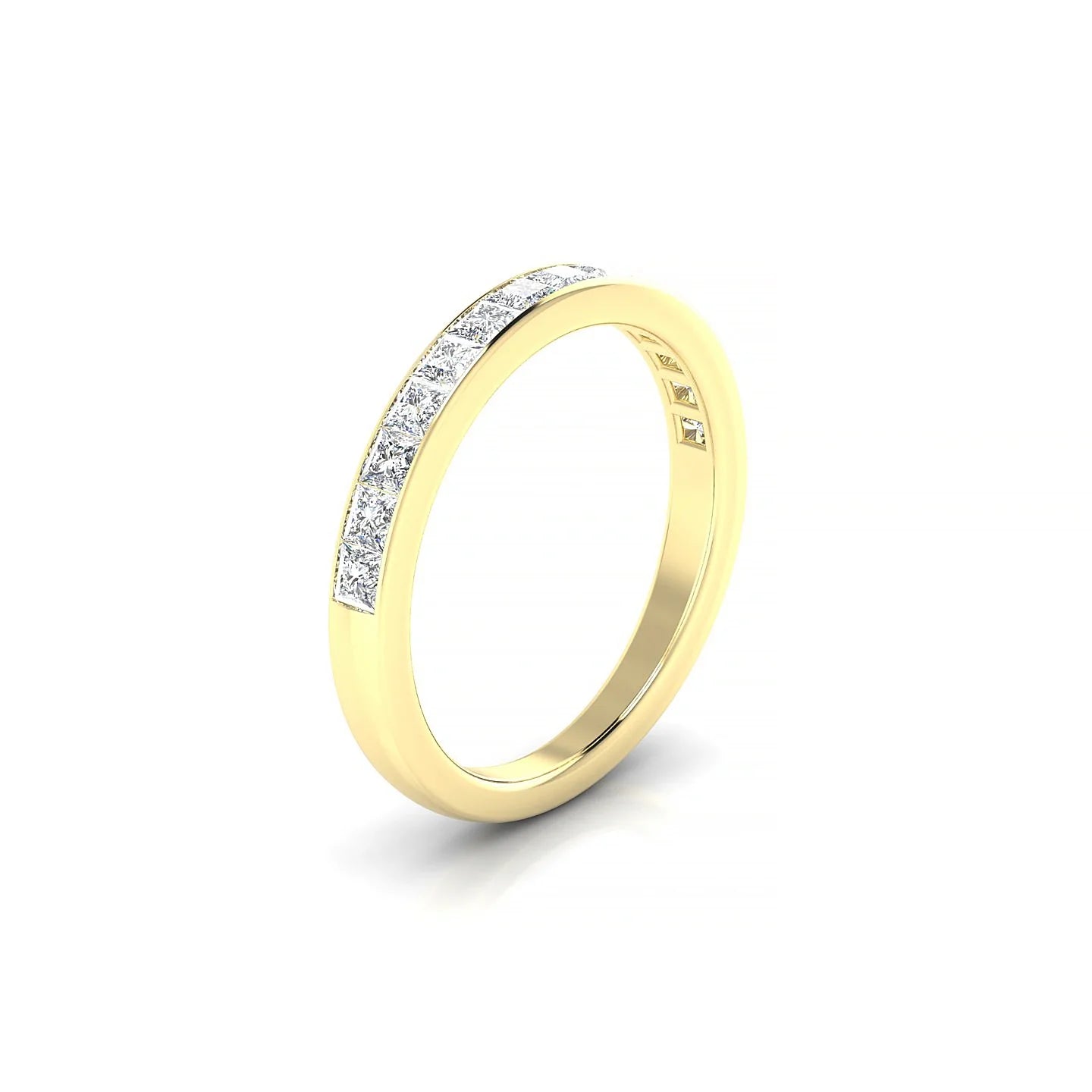 Poise | 18k Yellow Gold 2 mm Princess Diamond Ring