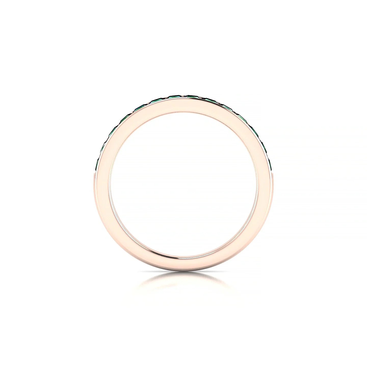 Poise | 18k Rose Gold 2 mm Princess Emerald Ring