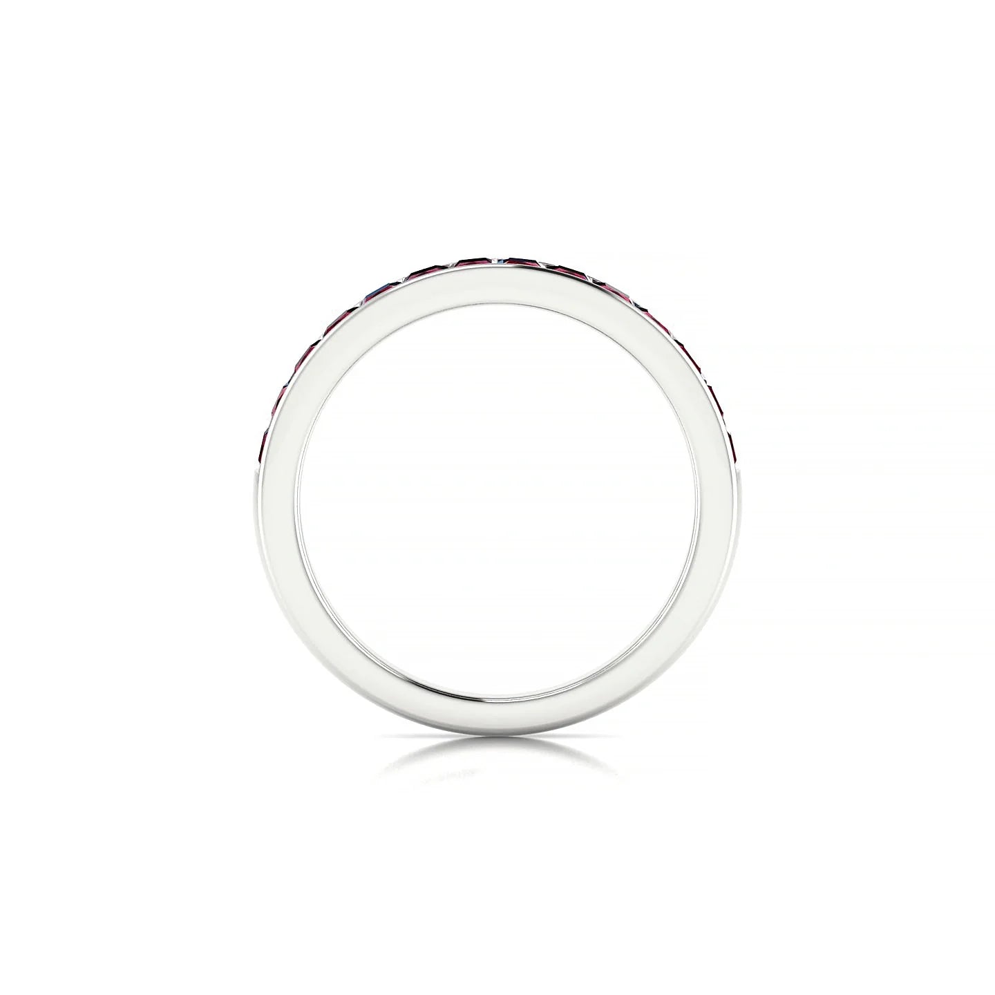 Poise | 18k White Gold 2 mm Princess Ruby Ring