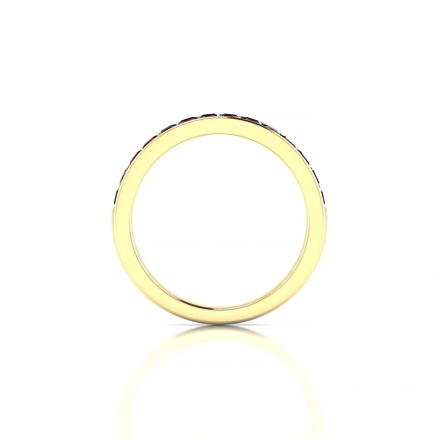 Poise | 18k Yellow Gold 2 mm Princess Ruby Ring
