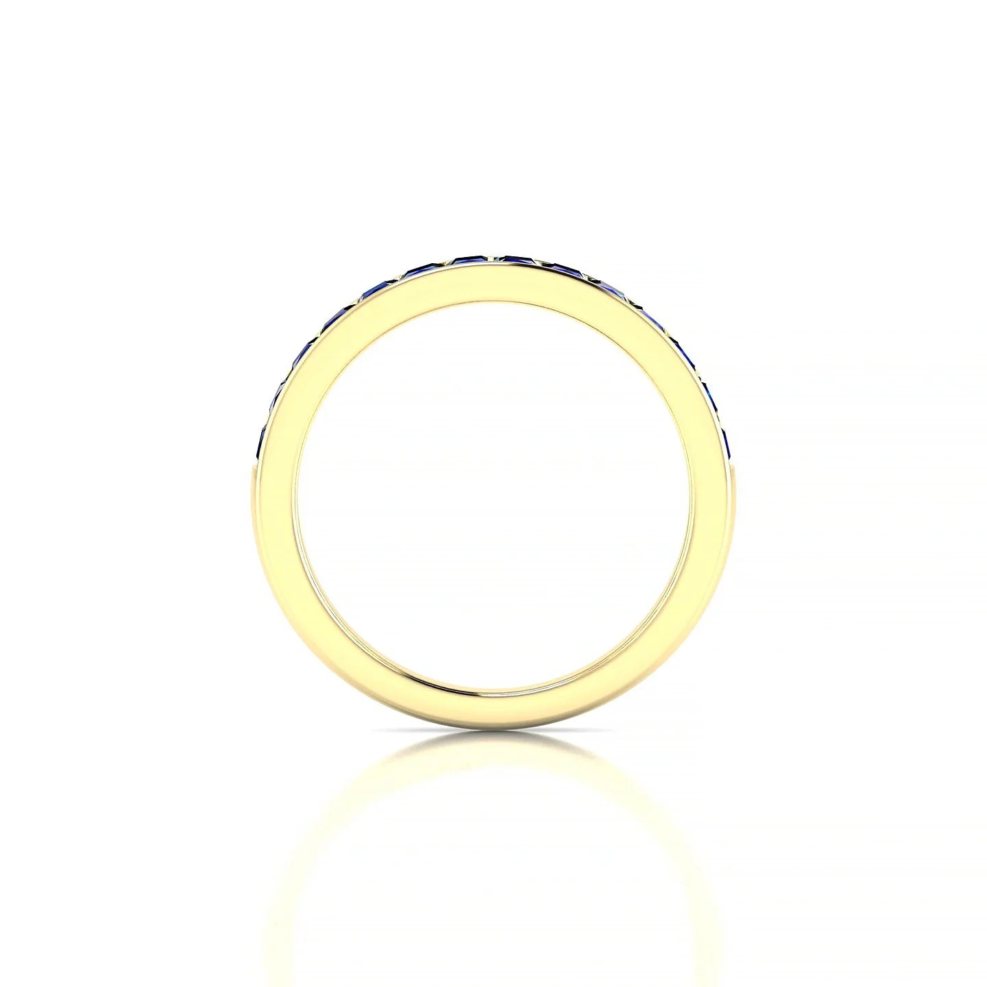 Poise | 18k Yellow Gold 2 mm Princess Sapphire Ring