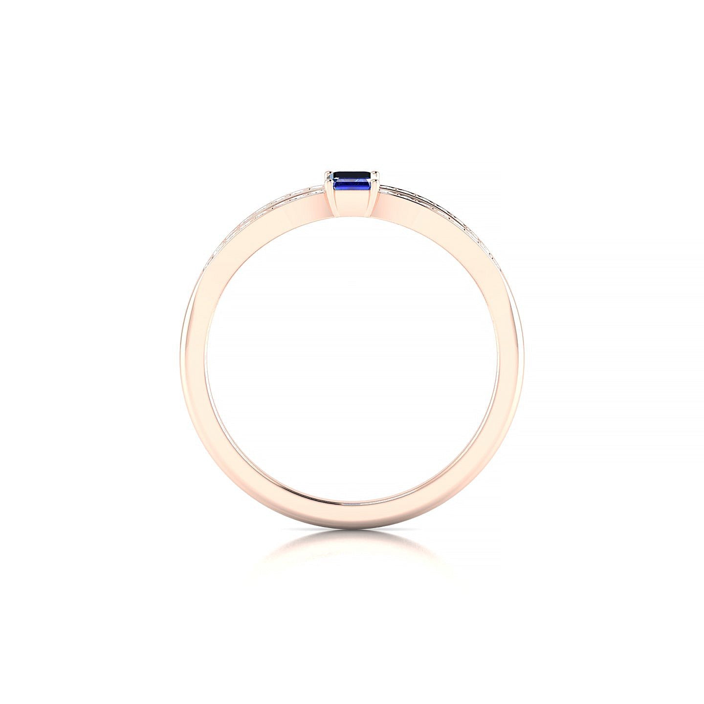Prestige | 18k Rose Gold 5 x 3 mm Emerald Sapphire Ring