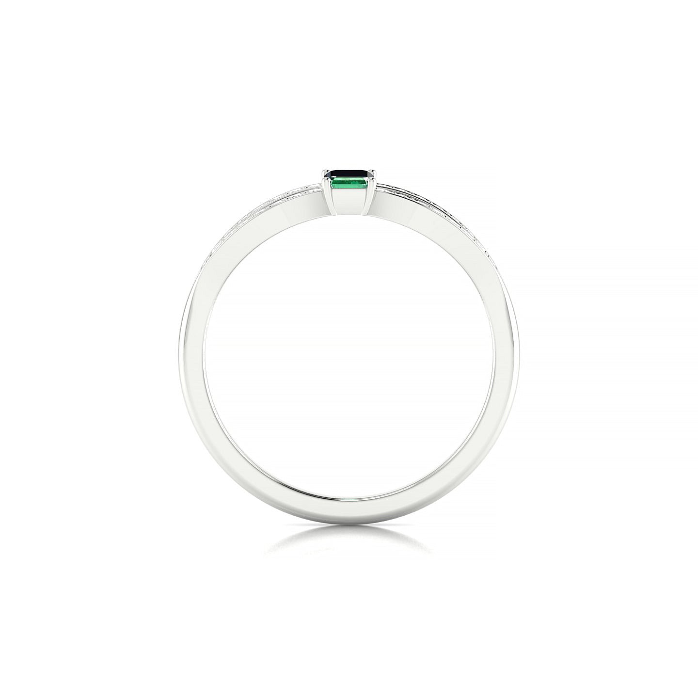 Prestige | 18k White Gold 5 x 3 mm Emerald Emerald Ring