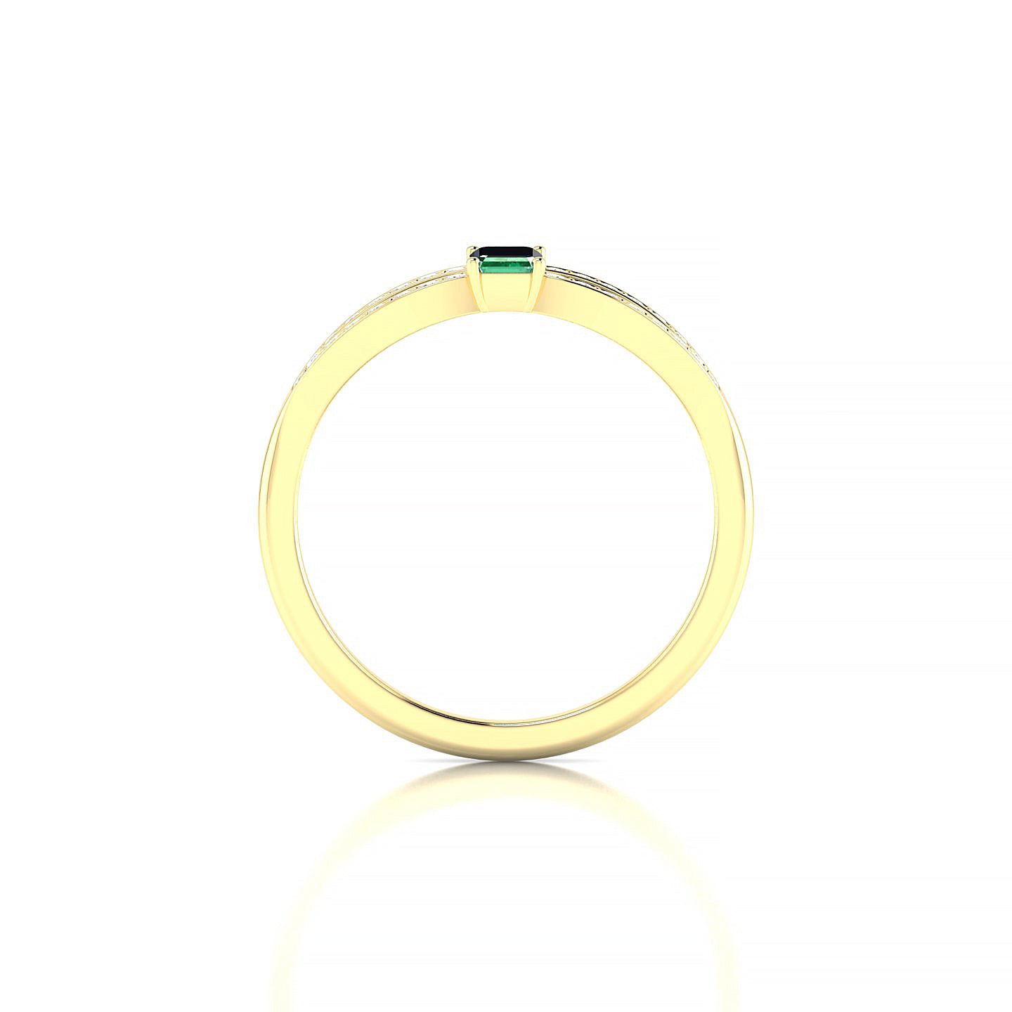 Prestige | 18k Yellow Gold 5 x 3 mm Emerald Emerald Ring