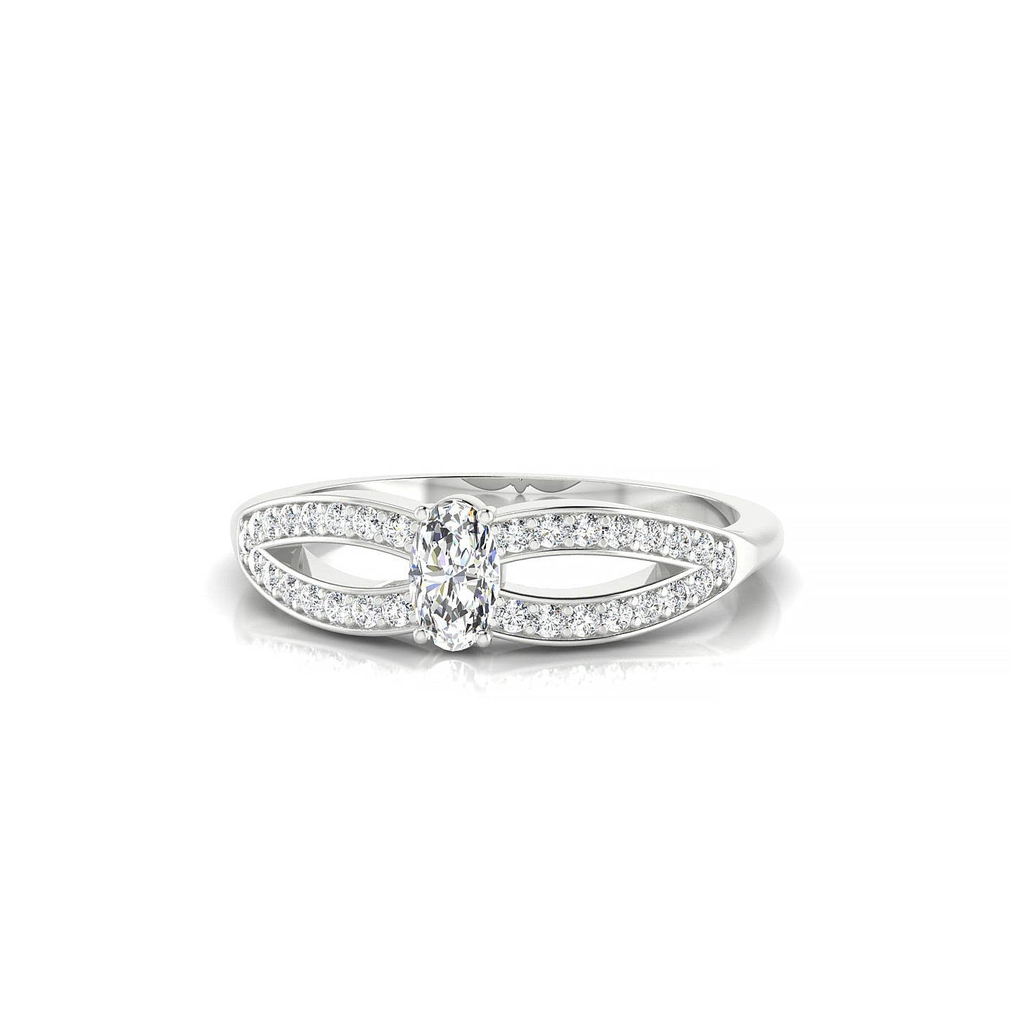 Prestige | 18k White Gold 5 x 3 mm Oval Diamond Ring