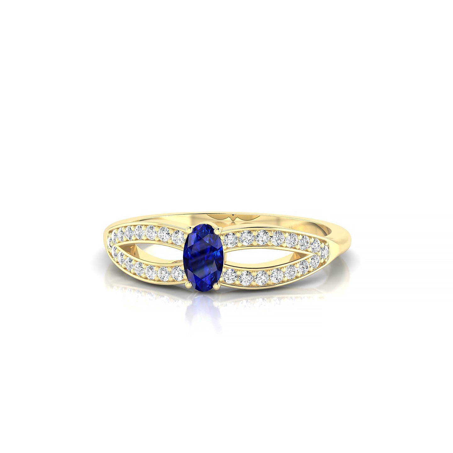 Prestige | 18k Yellow Gold 5 x 3 mm Oval Sapphire Ring