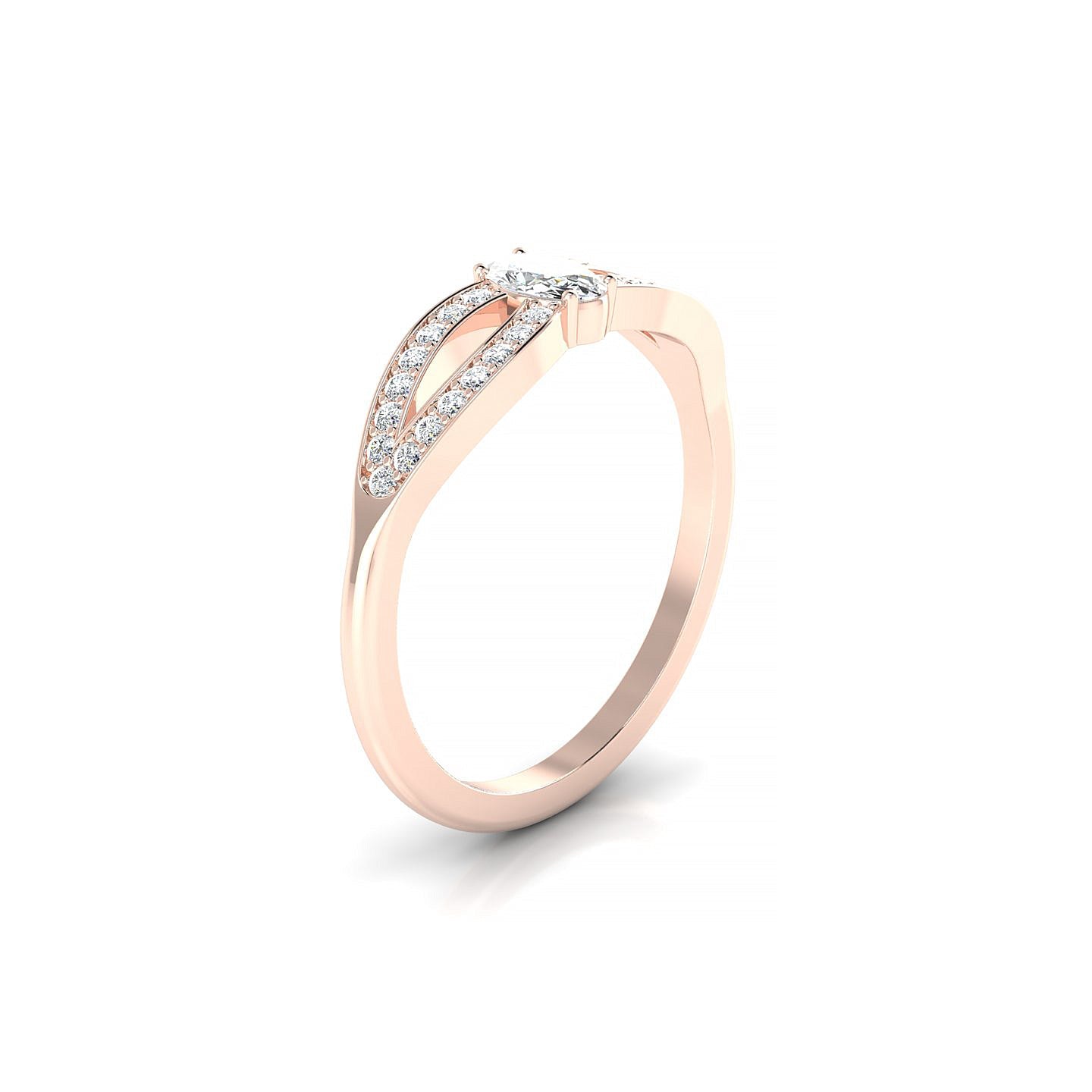 Prestige | 18k Rose Gold 5 x 3 mm Oval Diamond Ring