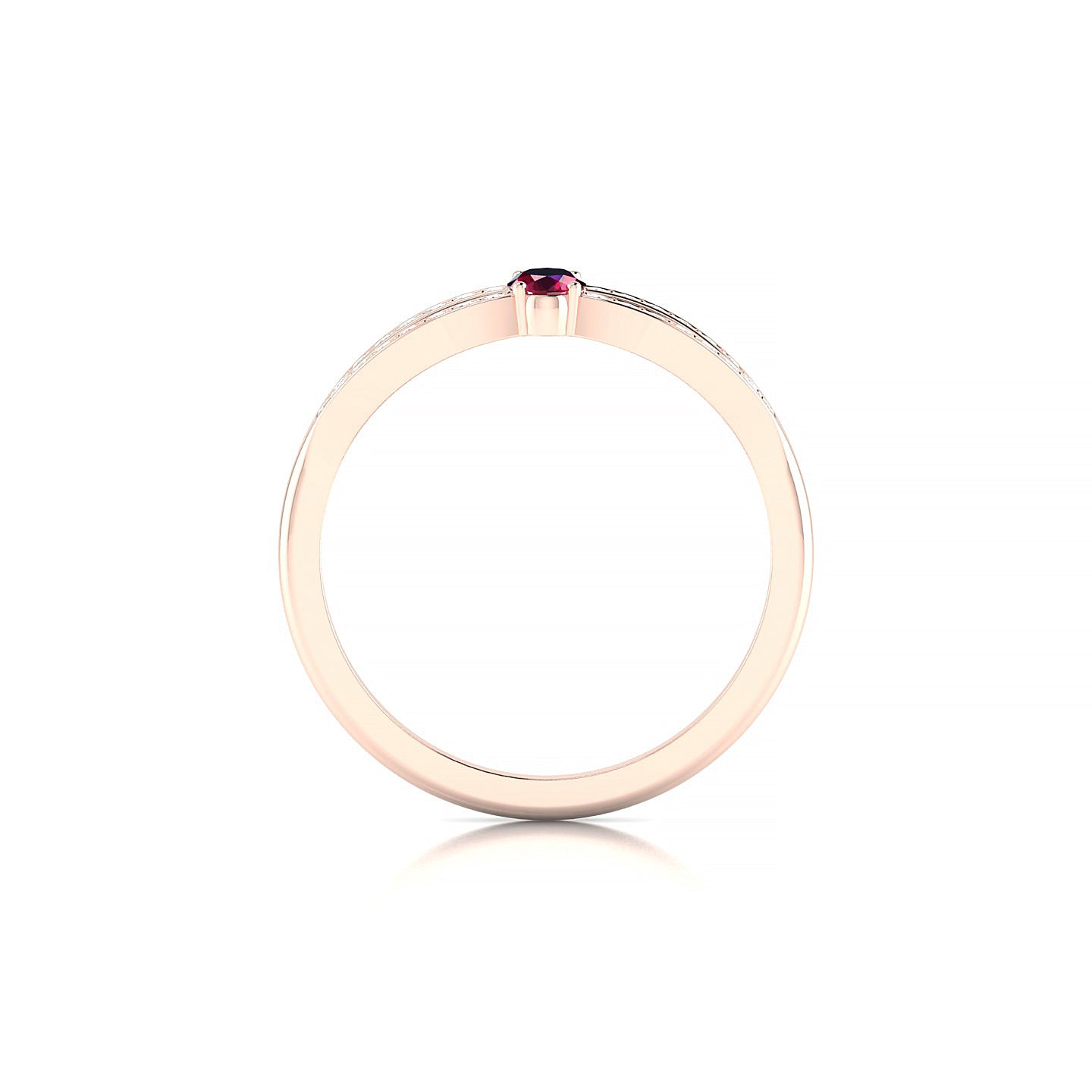 Prestige | 18k Rose Gold 5 x 3 mm Oval Ruby Ring