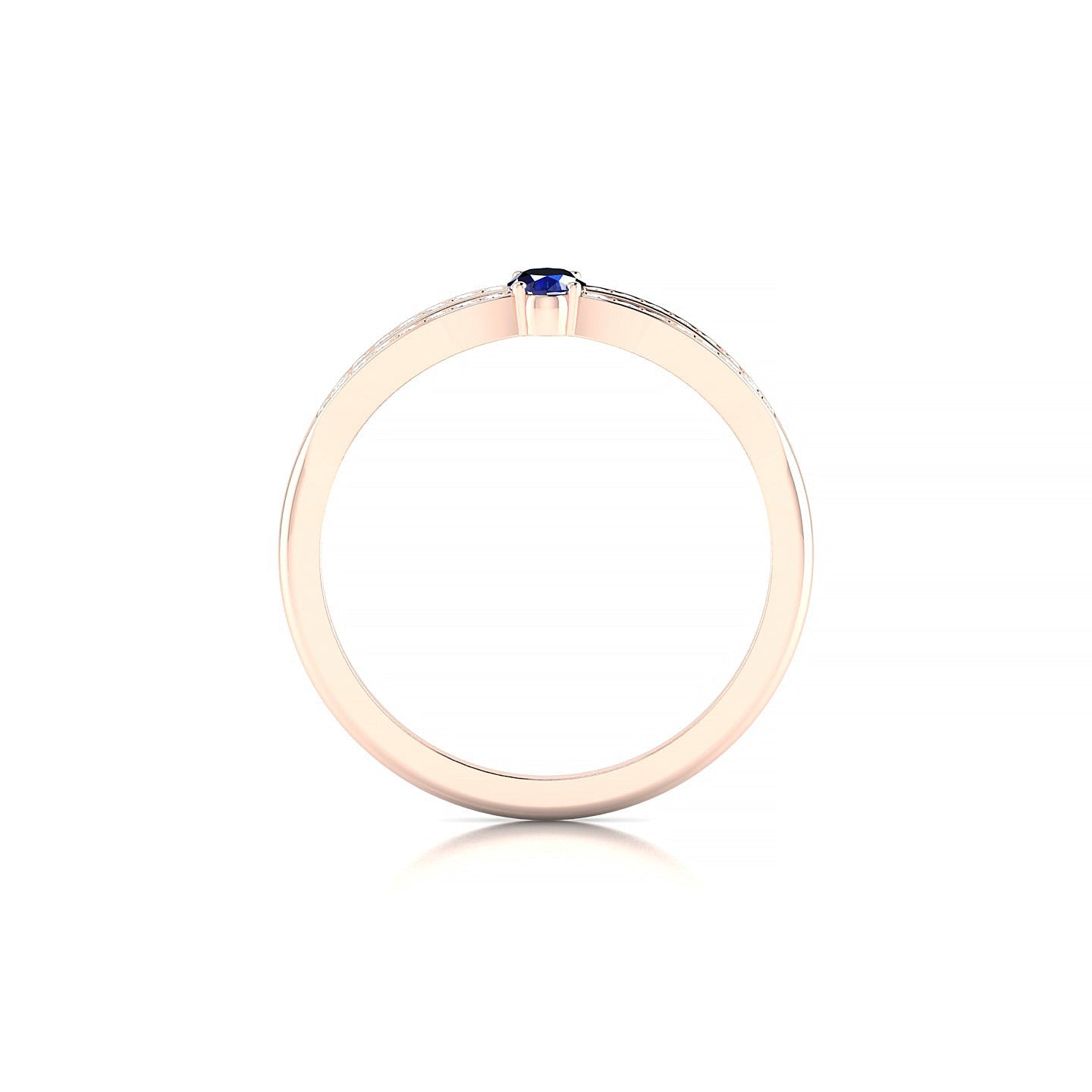 Prestige | 18k Rose Gold 5 x 3 mm Oval Sapphire Ring