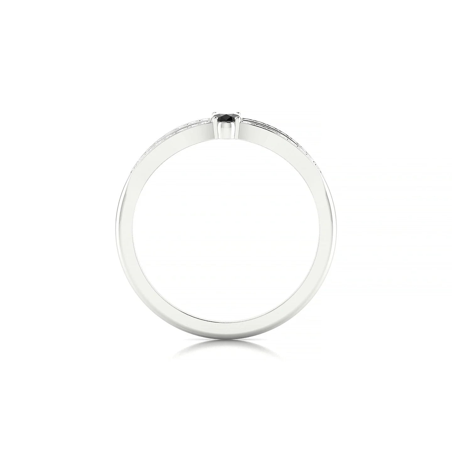 Prestige | 18k White Gold 5 x 3 mm Oval Black Diamond Ring
