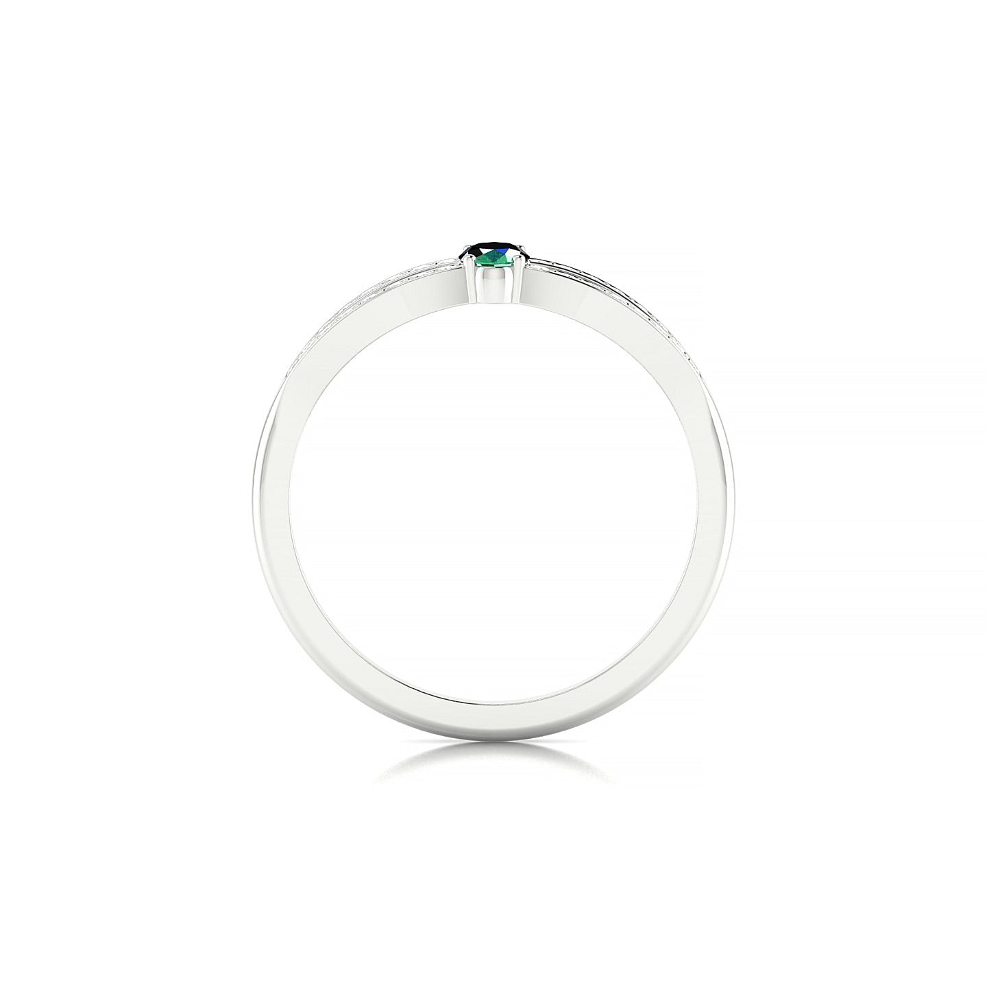 Prestige | 18k White Gold 5 x 3 mm Oval Emerald Ring