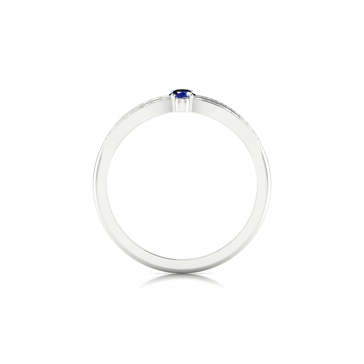 Prestige | 18k White Gold 5 x 3 mm Oval Sapphire Ring