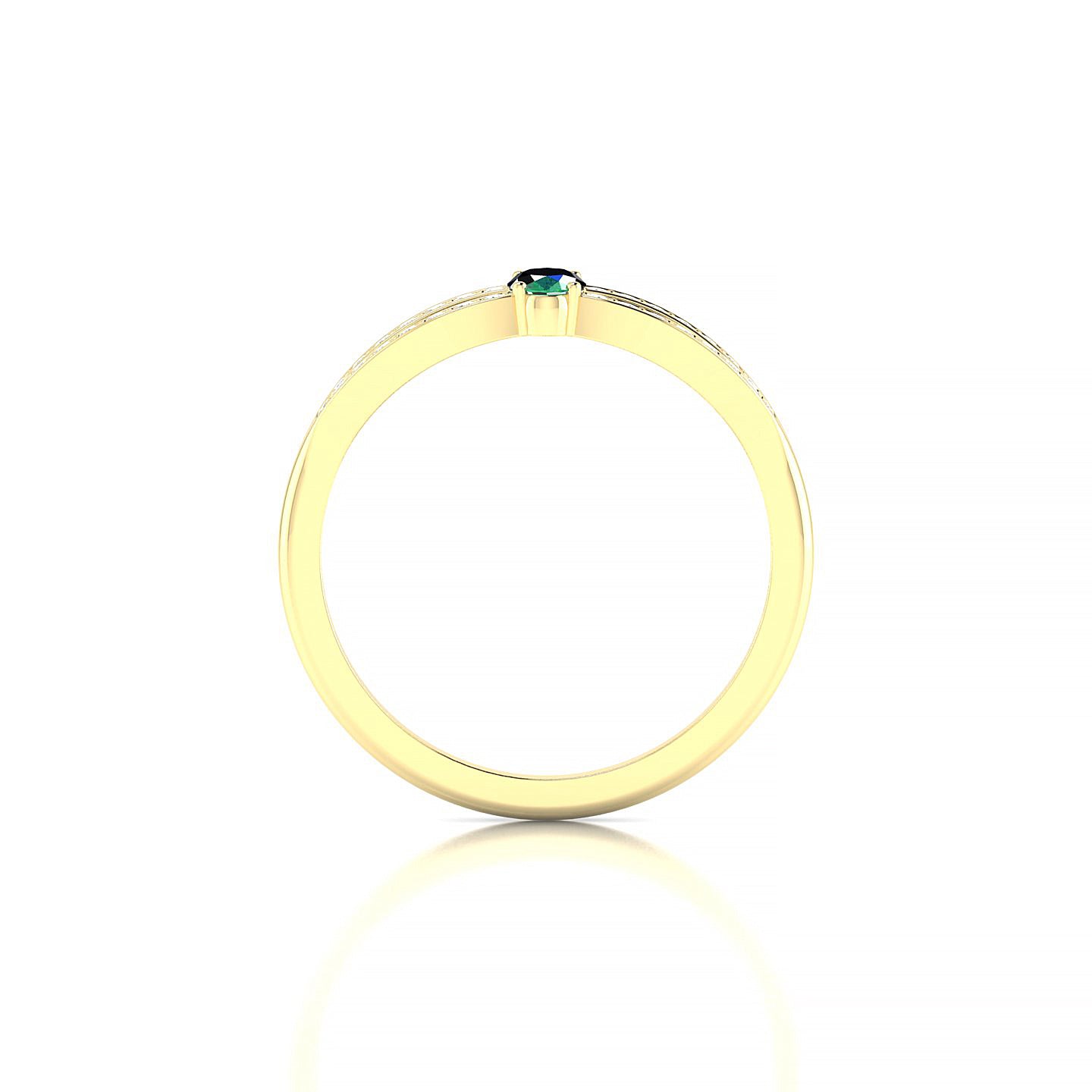 Prestige | 18k Yellow Gold 5 x 3 mm Oval Emerald Ring