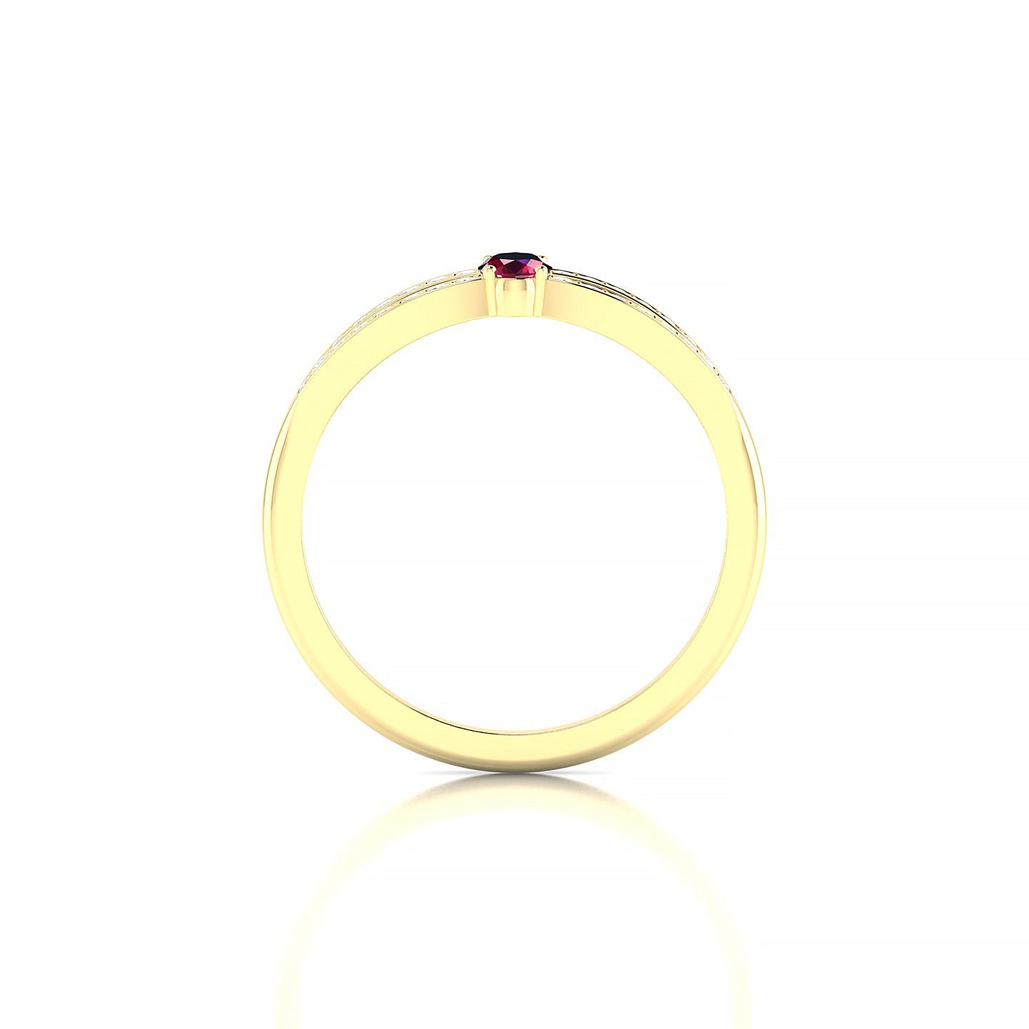 Prestige | 18k Yellow Gold 5 x 3 mm Oval Ruby Ring