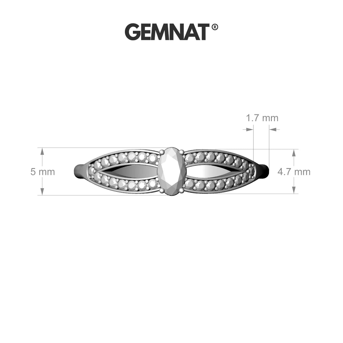 Prestige | 18k Rose Gold 5 x 3 mm Oval Diamond Ring