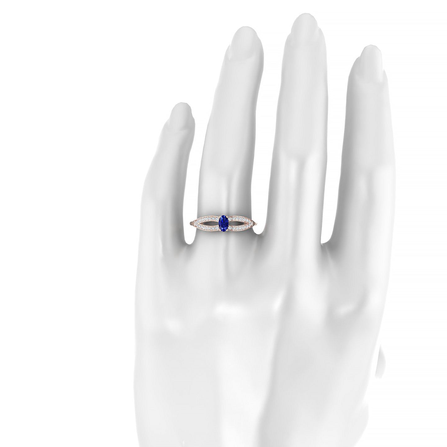 Prestige | 18k Rose Gold 5 x 3 mm Oval Sapphire Ring