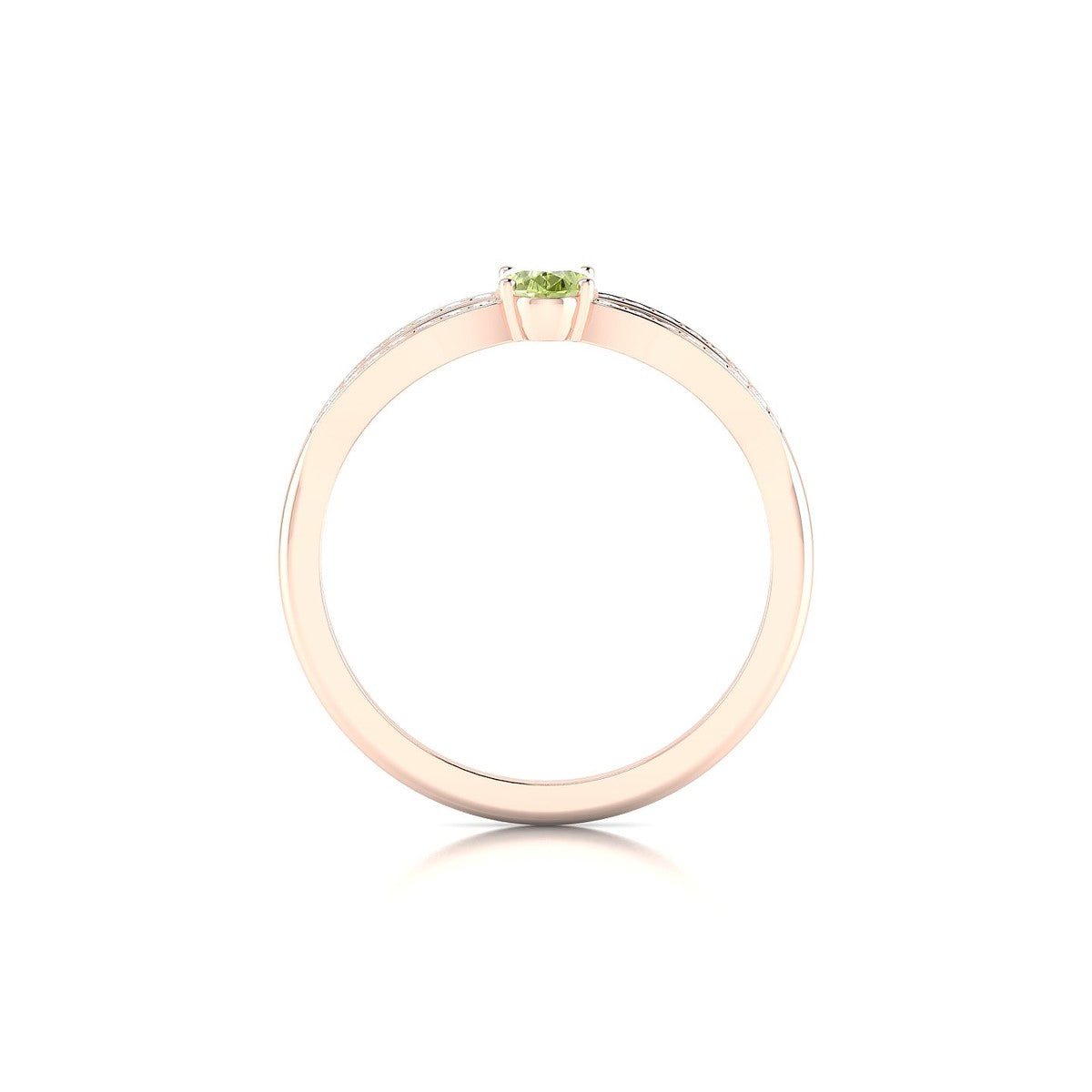 Prestige | 18k Rose Gold 6 x 4 mm Oval Peridot Ring