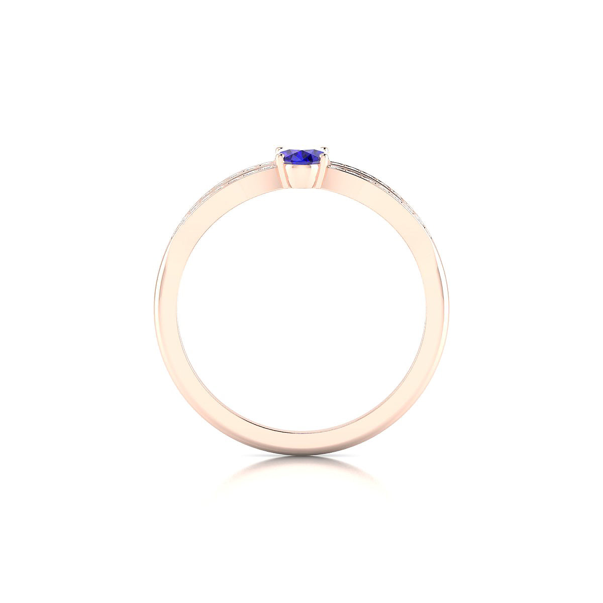 Prestige | 18k Rose Gold 6 x 4 mm Oval Tanzanite Ring