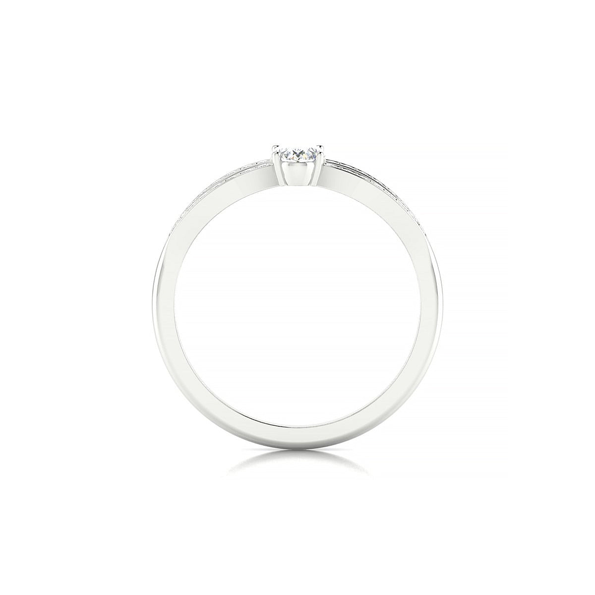 Prestige | 18k White Gold 6 x 4 mm Oval Diamond Ring
