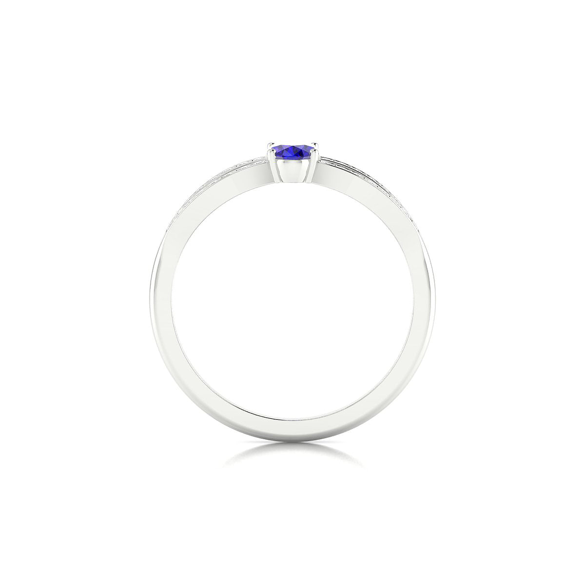 Prestige | 18k White Gold 6 x 4 mm Oval Tanzanite Ring