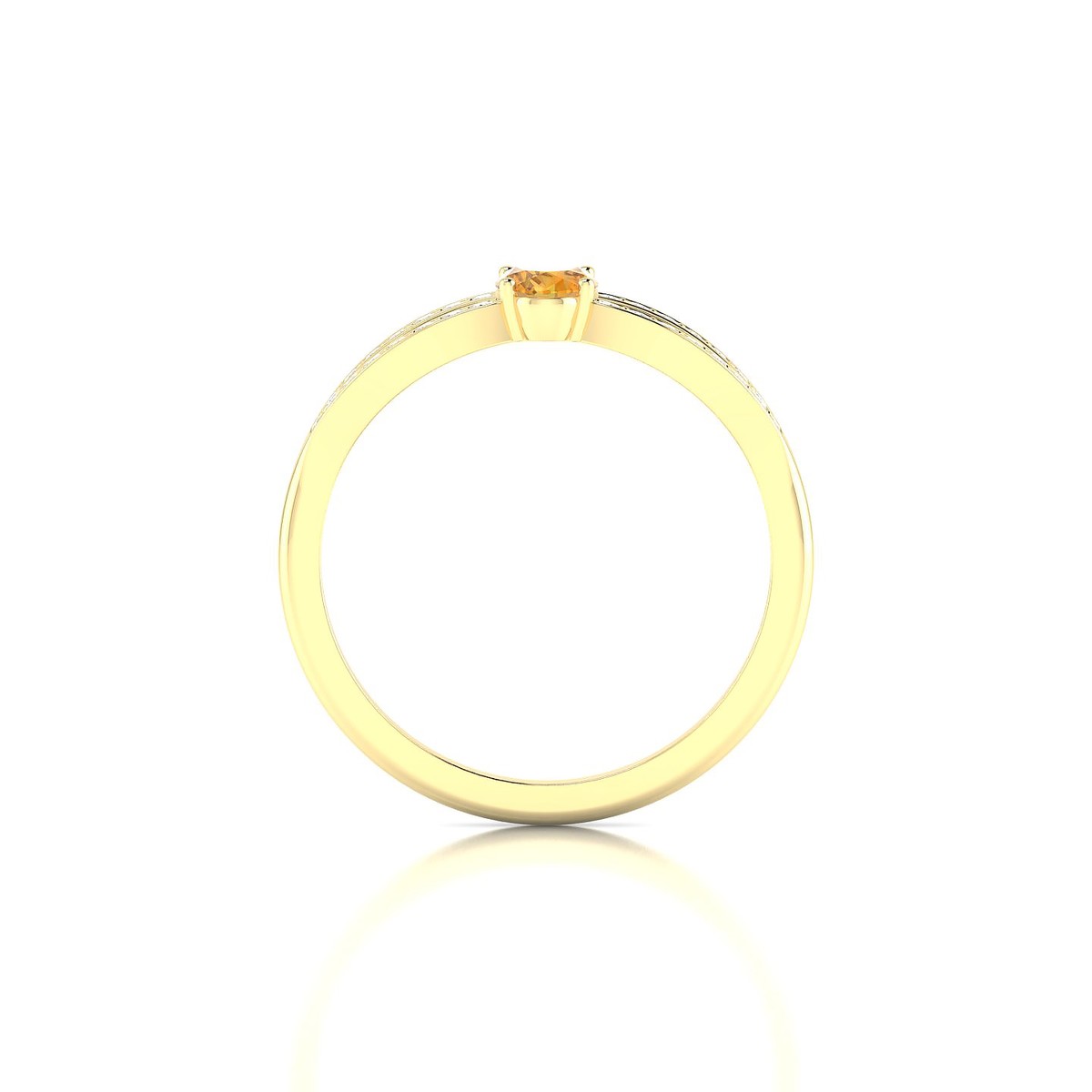 Prestige | 18k Yellow Gold 6 x 4 mm Oval Citrine Ring