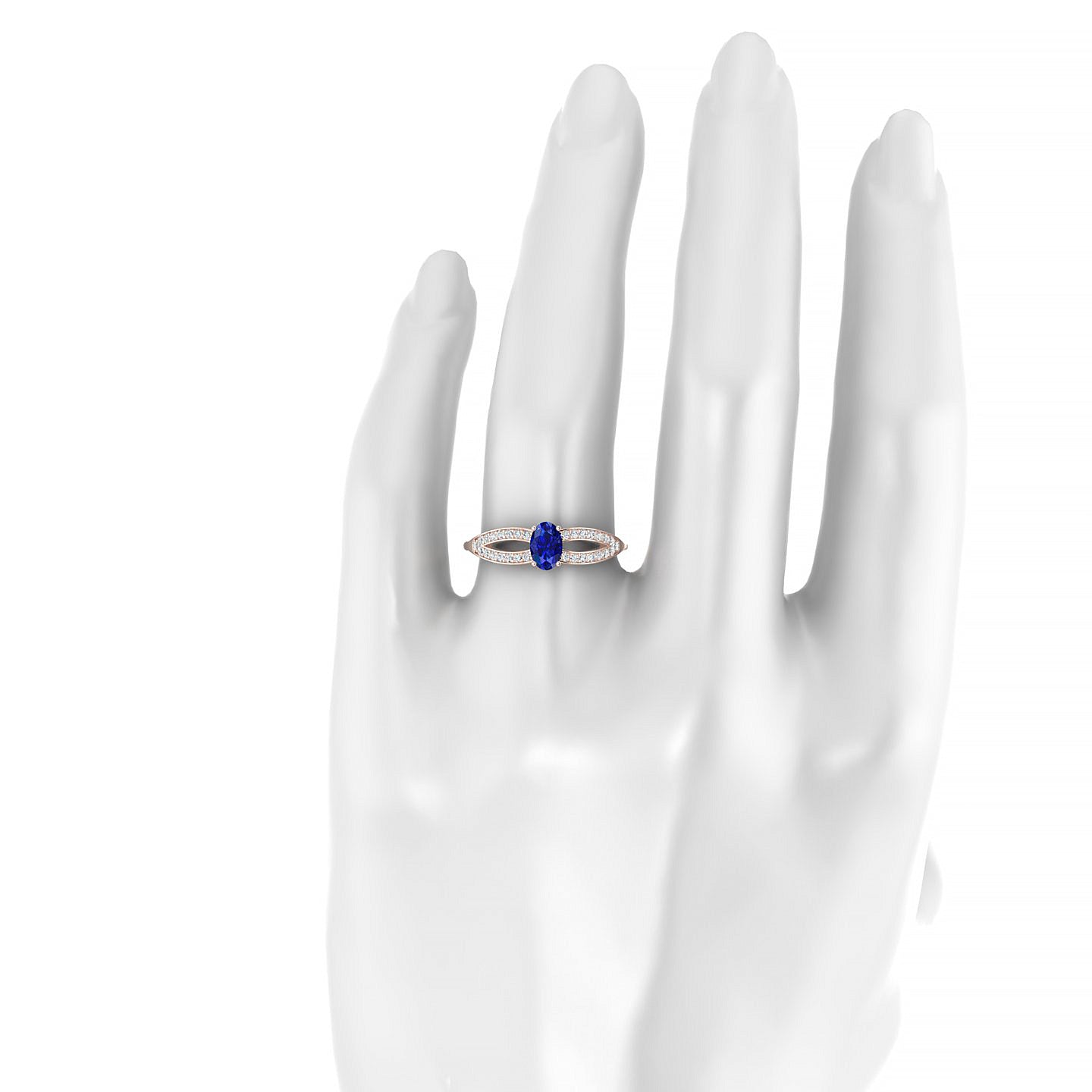 Prestige | 18k Rose Gold 6 x 4 mm Oval Sapphire Ring