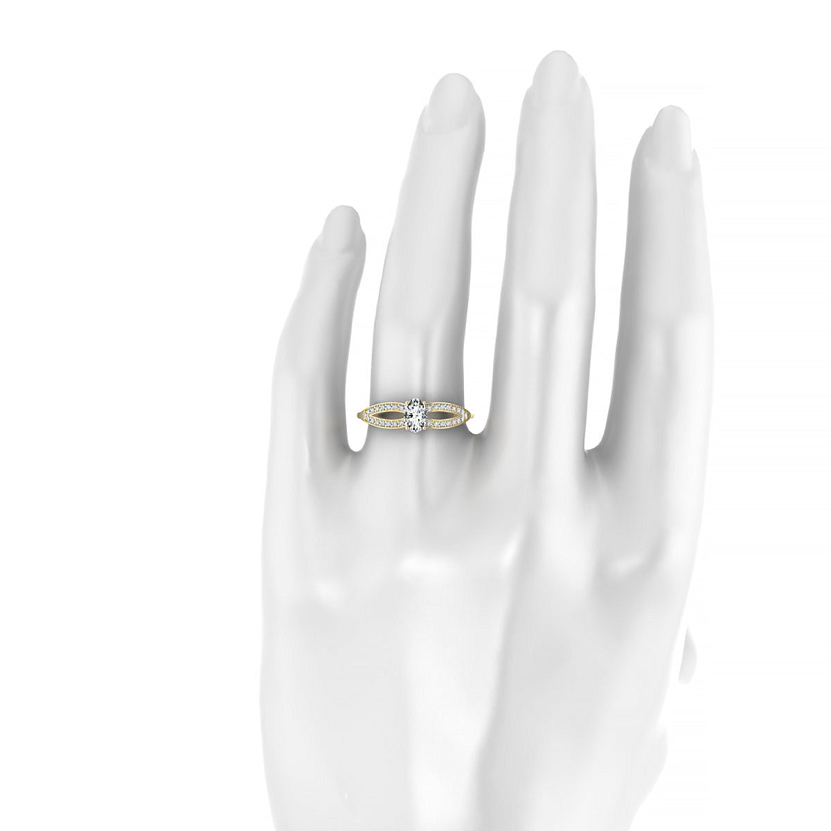 Prestige | 18k Yellow Gold 6 x 4 mm Oval Diamond Ring