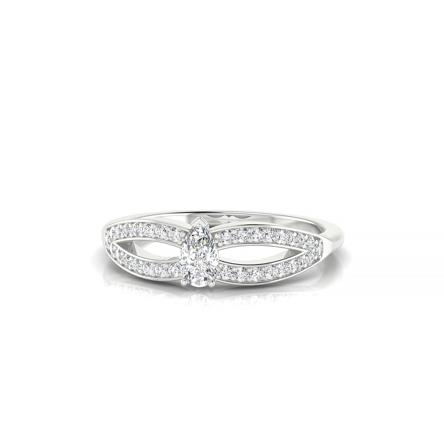 Prestige | 18k White Gold 5 x 3 mm Pear Diamond Ring
