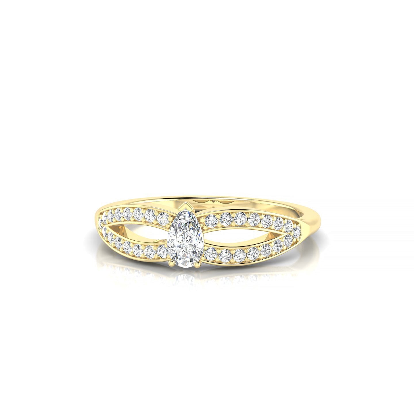 Prestige | 18k Yellow Gold 5 x 3 mm Pear Diamond Ring