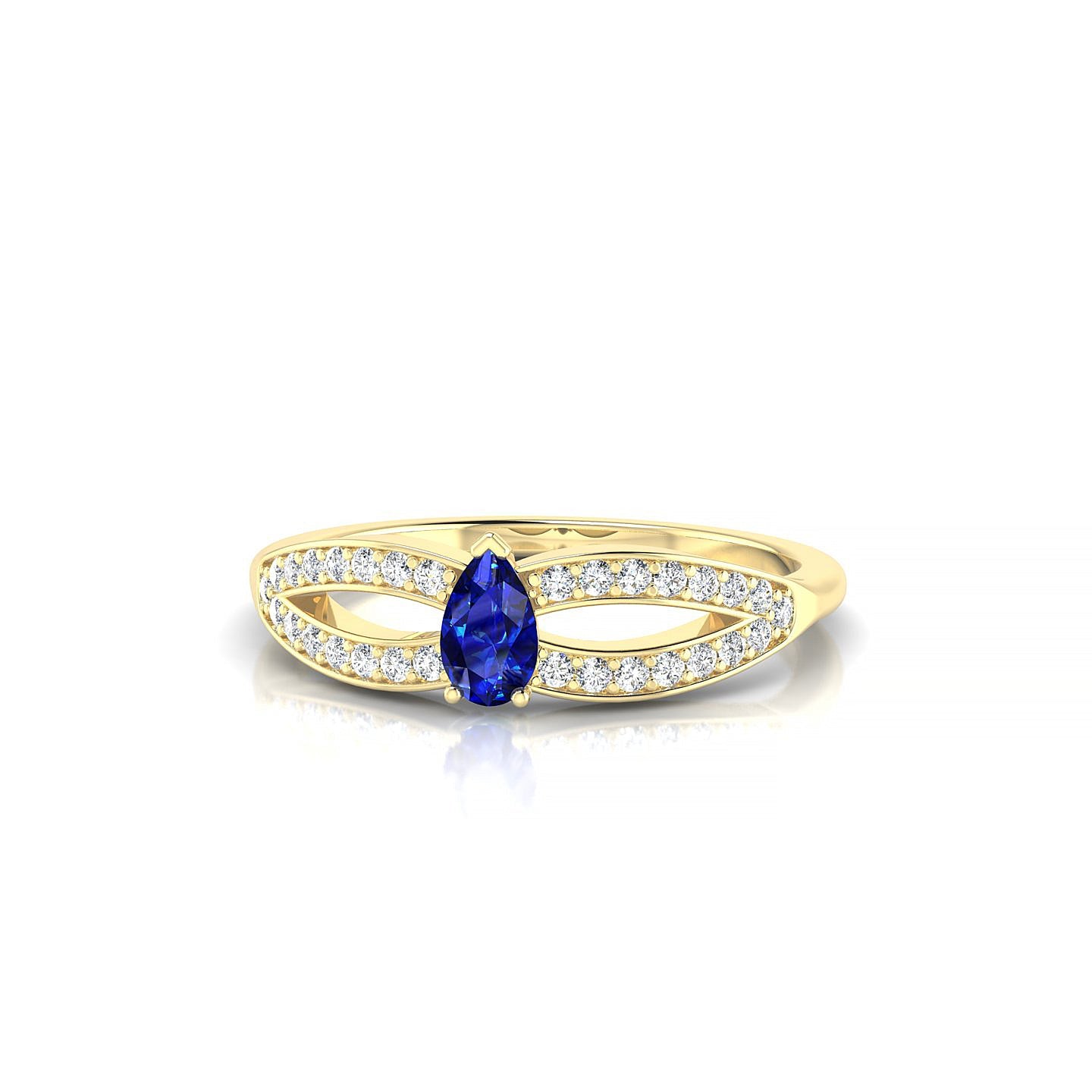 Prestige | 18k Yellow Gold 5 x 3 mm Pear Sapphire Ring
