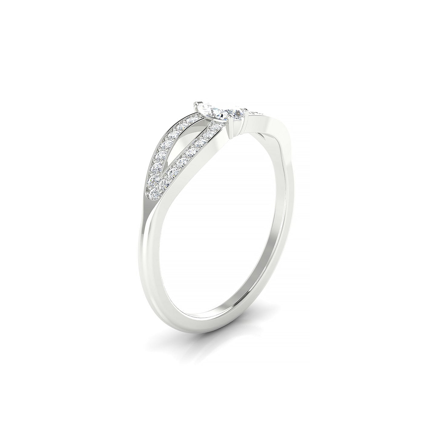 Prestige | 18k White Gold 5 x 3 mm Pear Diamond Ring