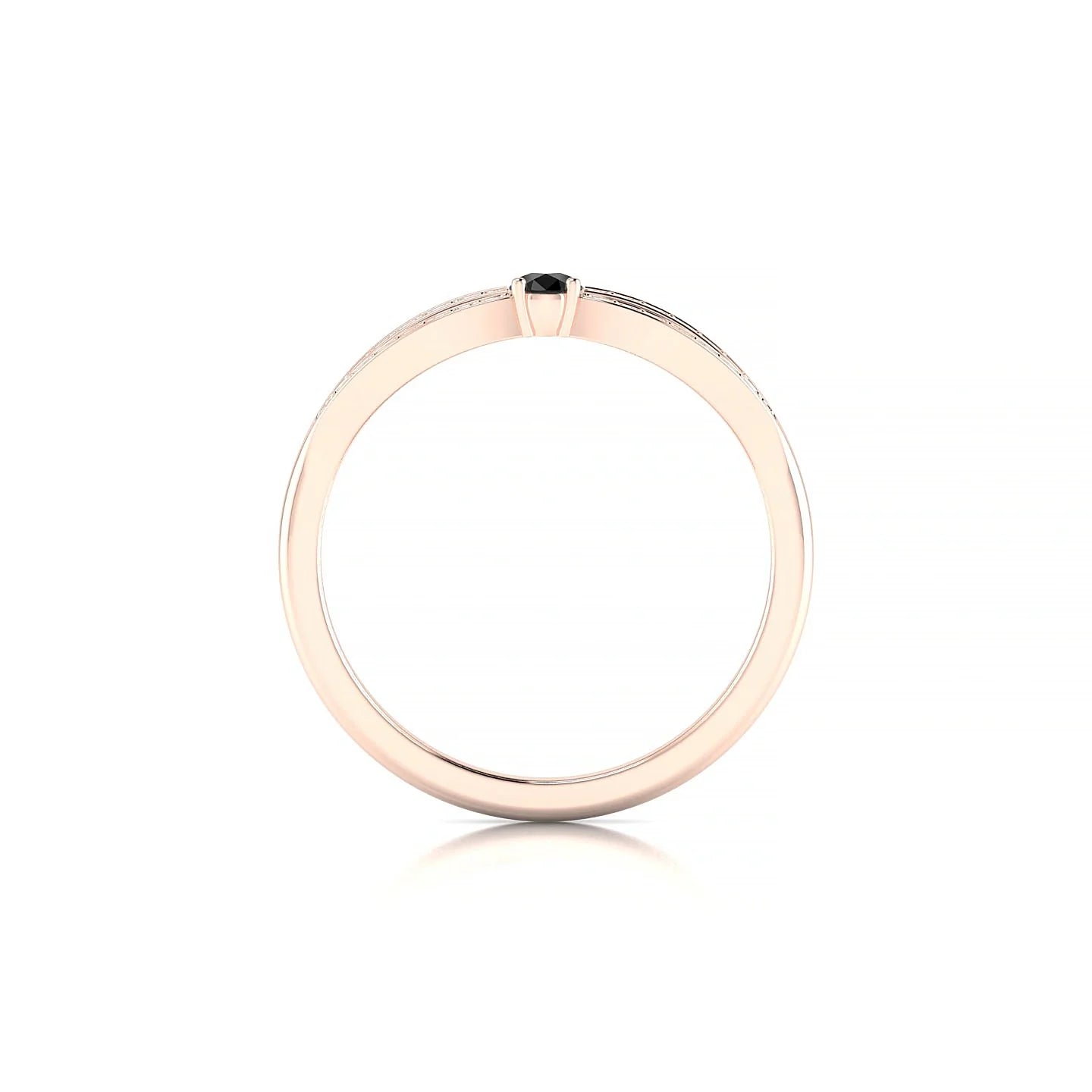 Prestige | 18k Rose Gold 5 x 3 mm Pear Black Diamond Ring