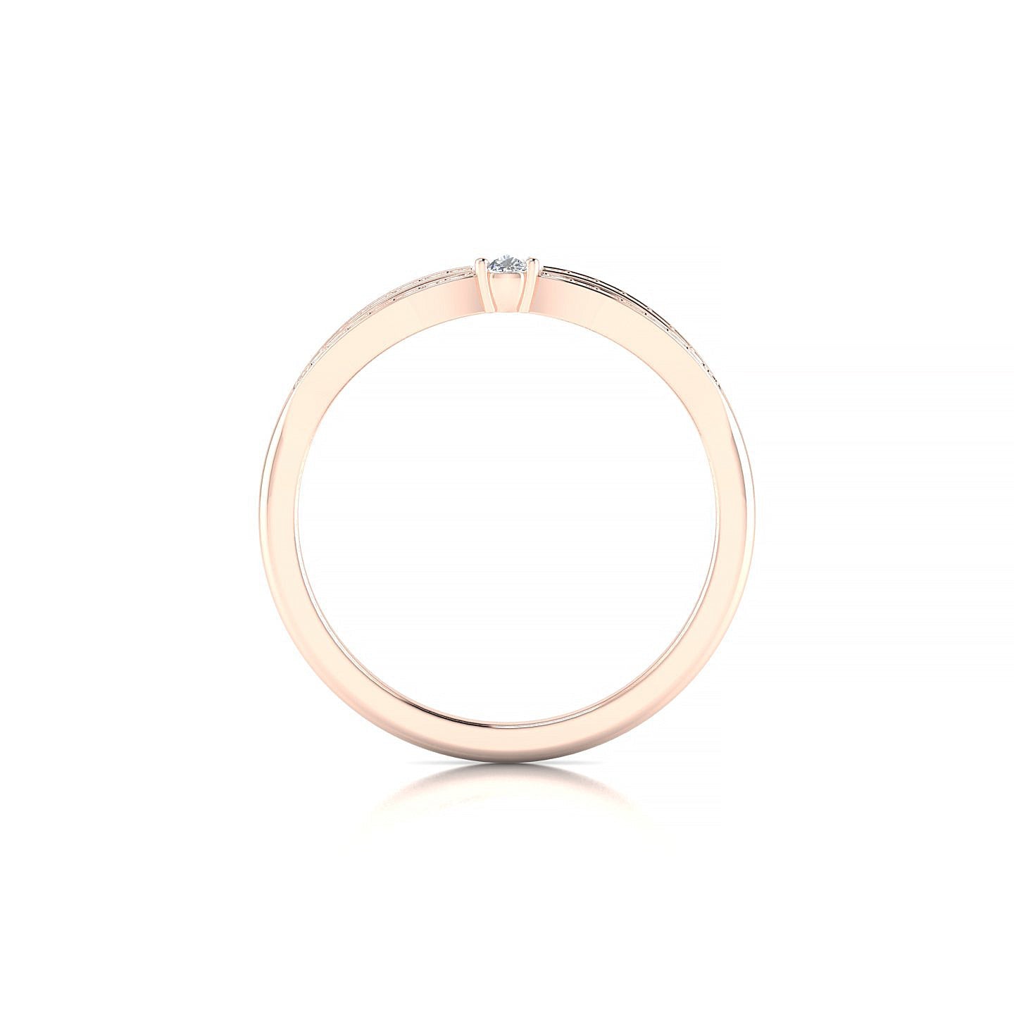 Prestige | 18k Rose Gold 5 x 3 mm Pear Diamond Ring