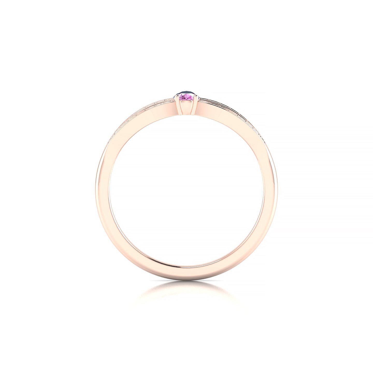 Prestige | 18k Rose Gold 5 x 3 mm Pear Pink Sapphire Ring