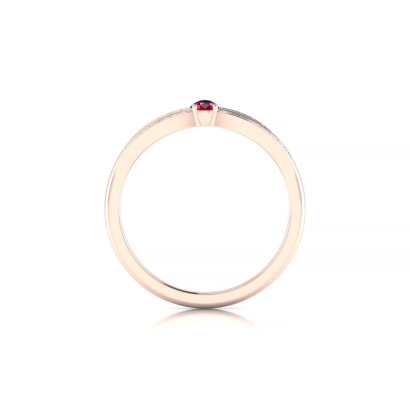 Prestige | 18k Rose Gold 5 x 3 mm Pear Ruby Ring
