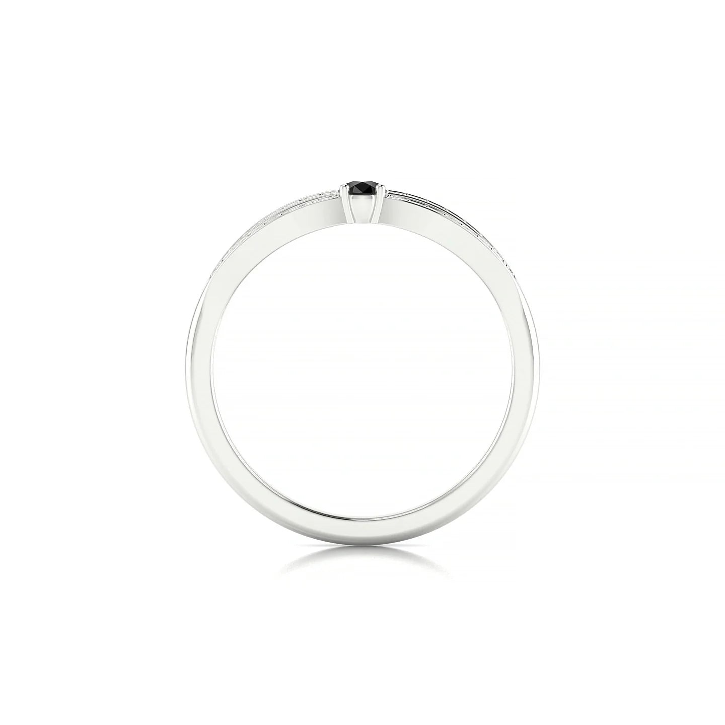 Prestige | 18k White Gold 5 x 3 mm Pear Black Diamond Ring