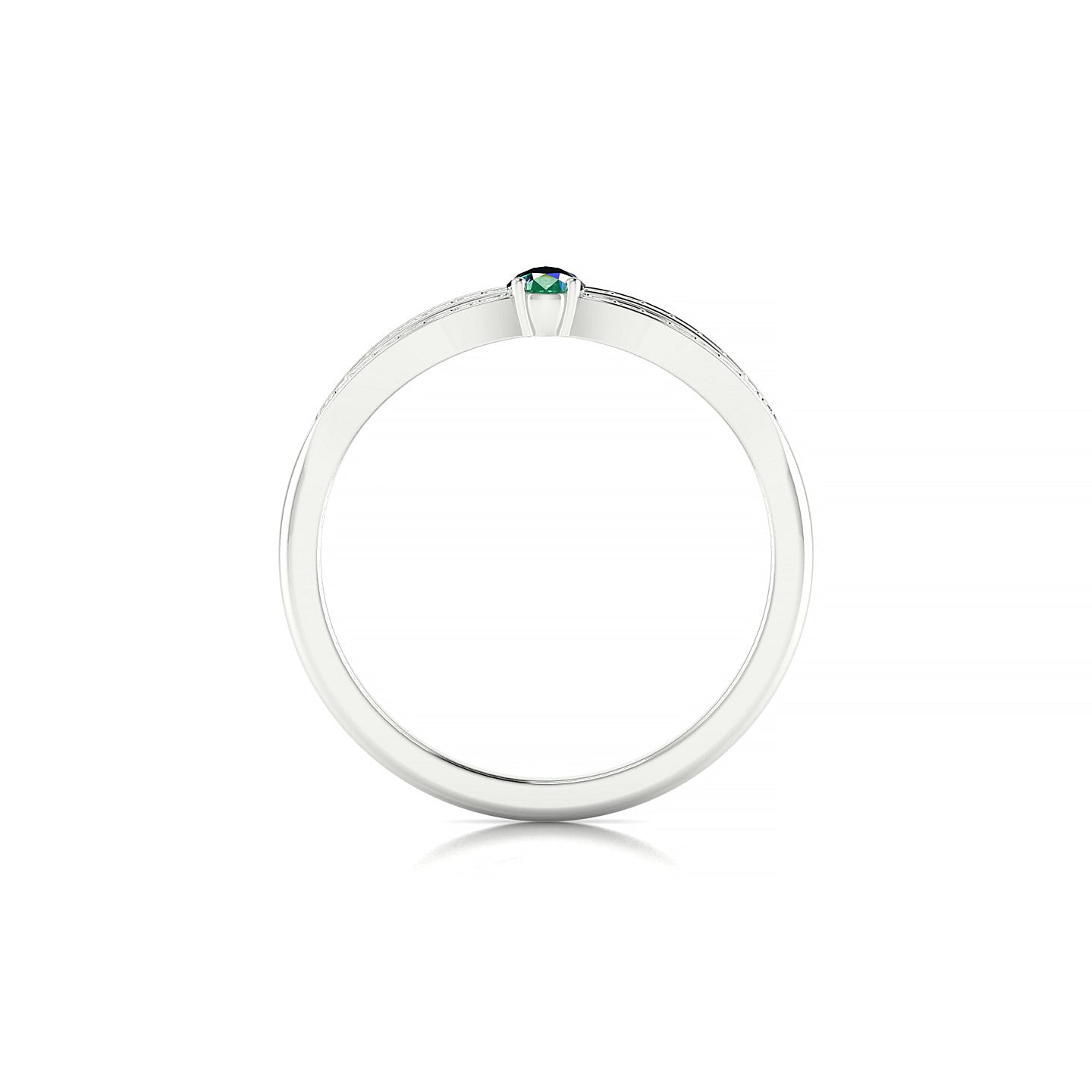 Prestige | 18k White Gold 5 x 3 mm Pear Emerald Ring