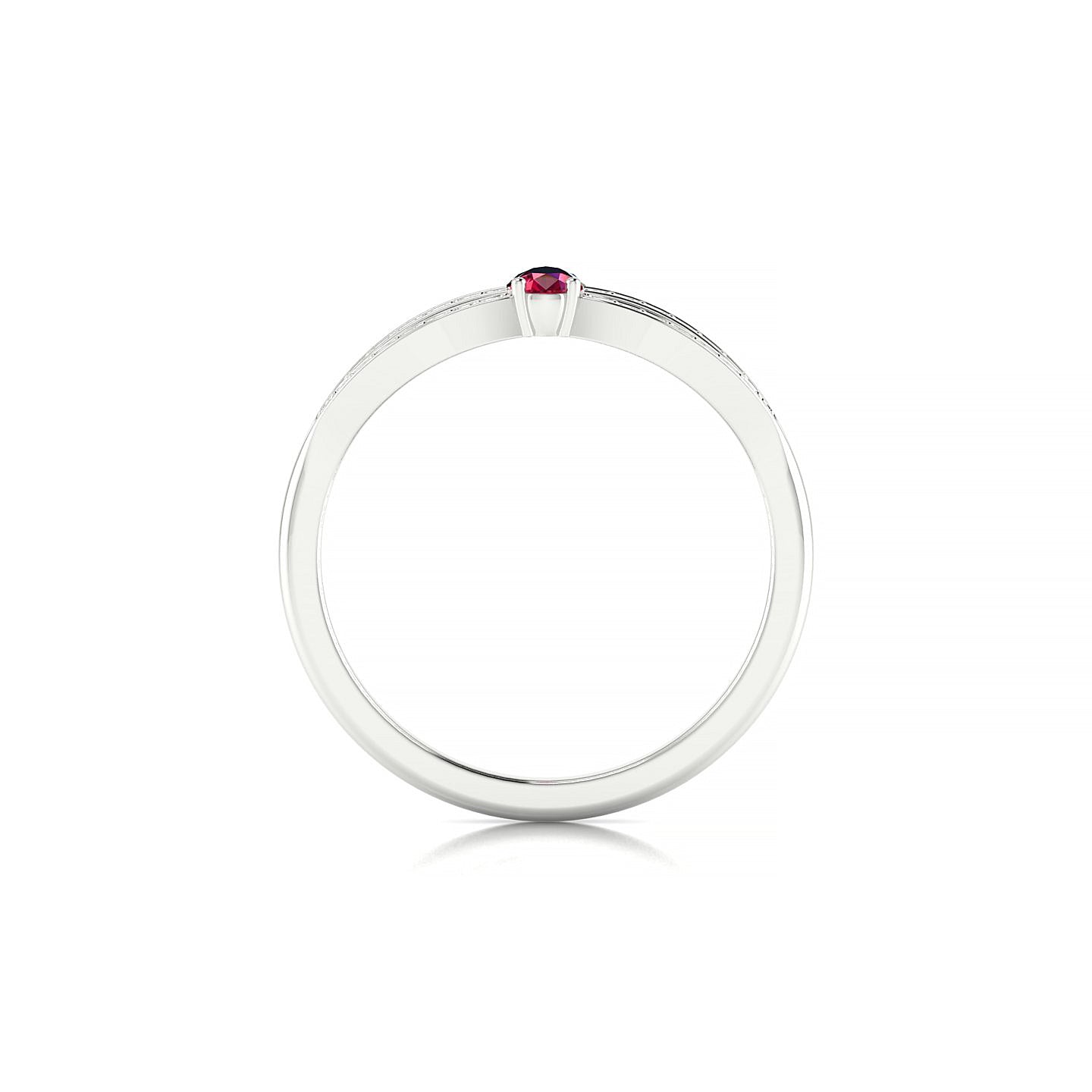 Prestige | 18k White Gold 5 x 3 mm Pear Ruby Ring