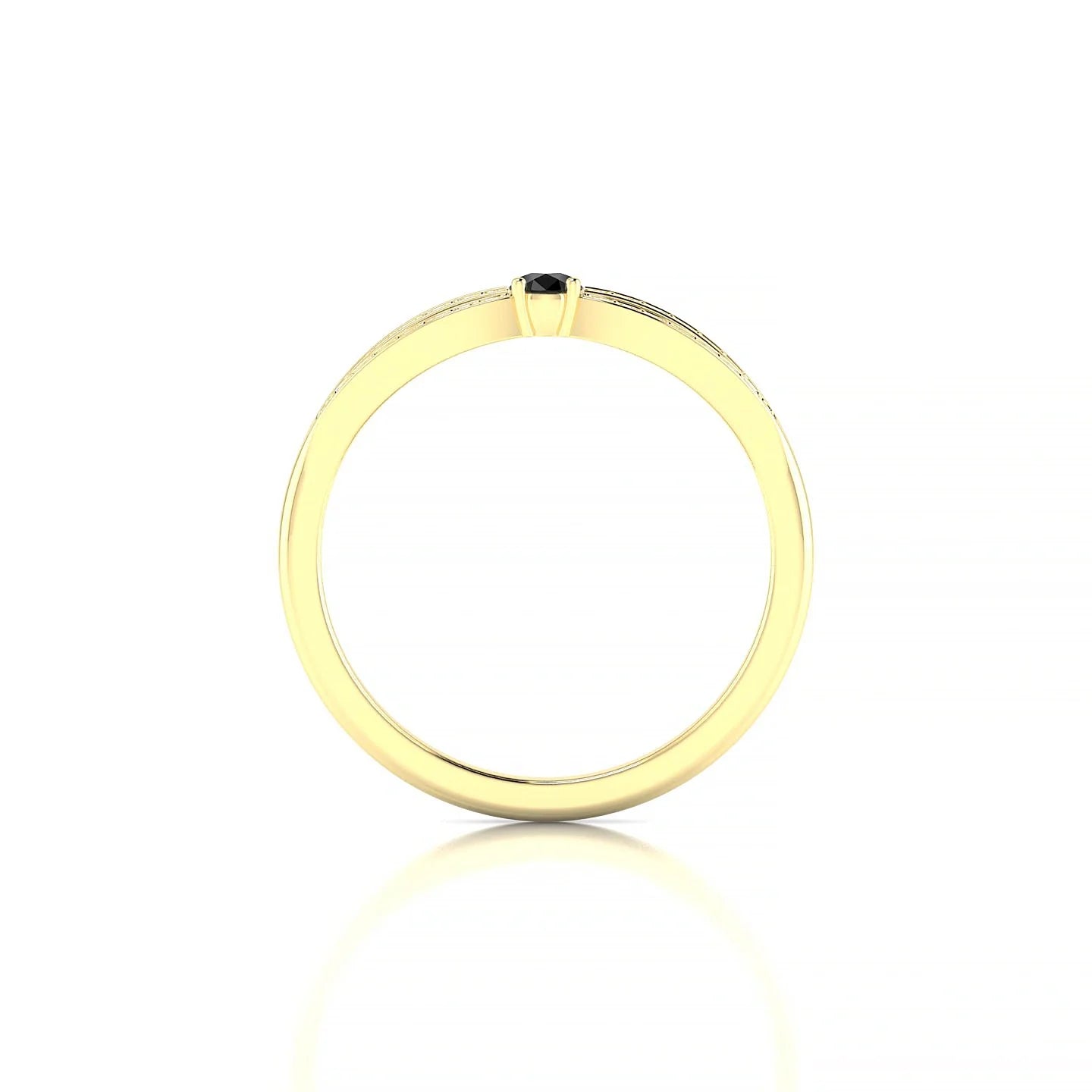 Prestige | 18k Yellow Gold 5 x 3 mm Pear Black Diamond Ring