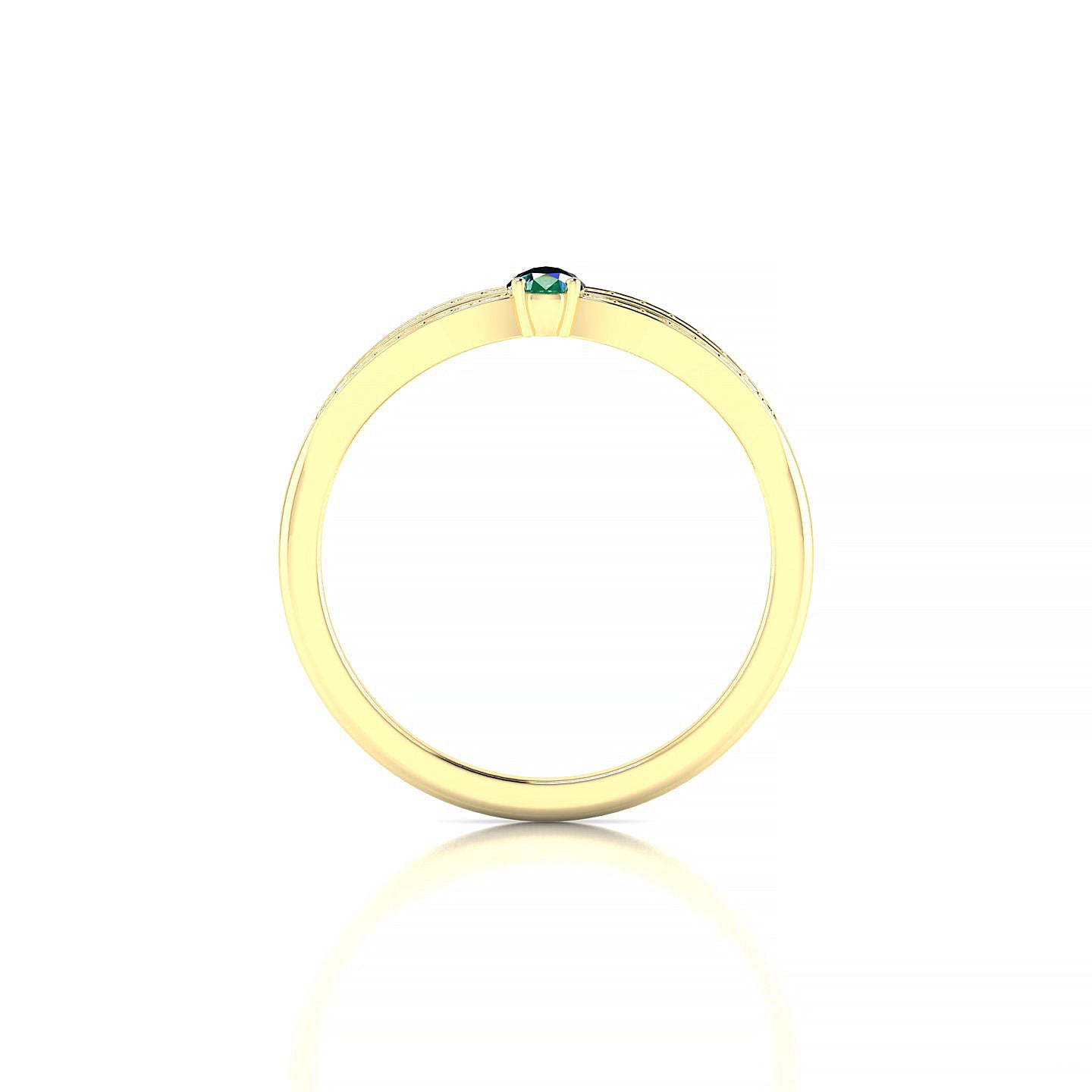 Prestige | 18k Yellow Gold 5 x 3 mm Pear Emerald Ring